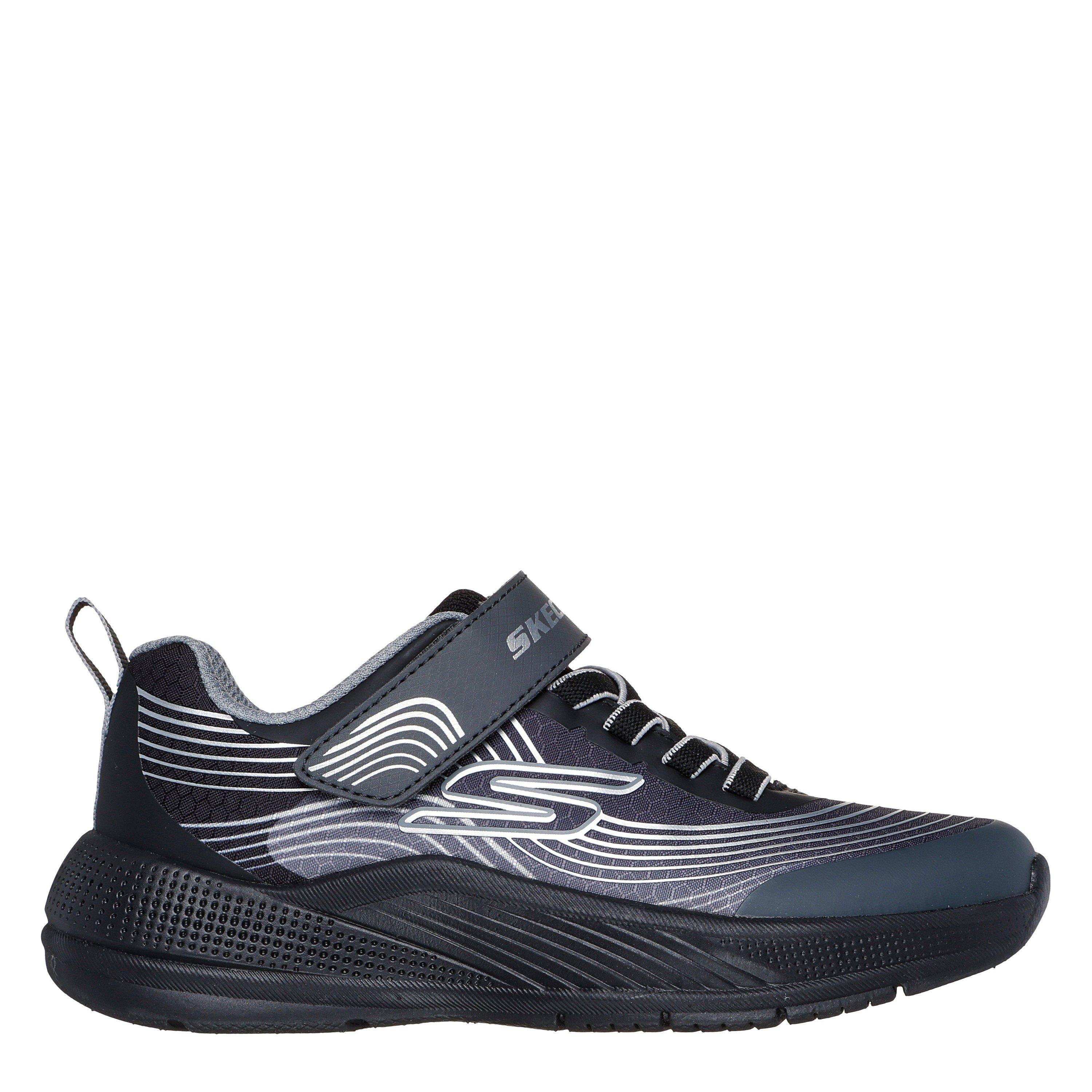 Skechers Boys Microspec T Runners Child - Black/Silver - 1 (33.5)