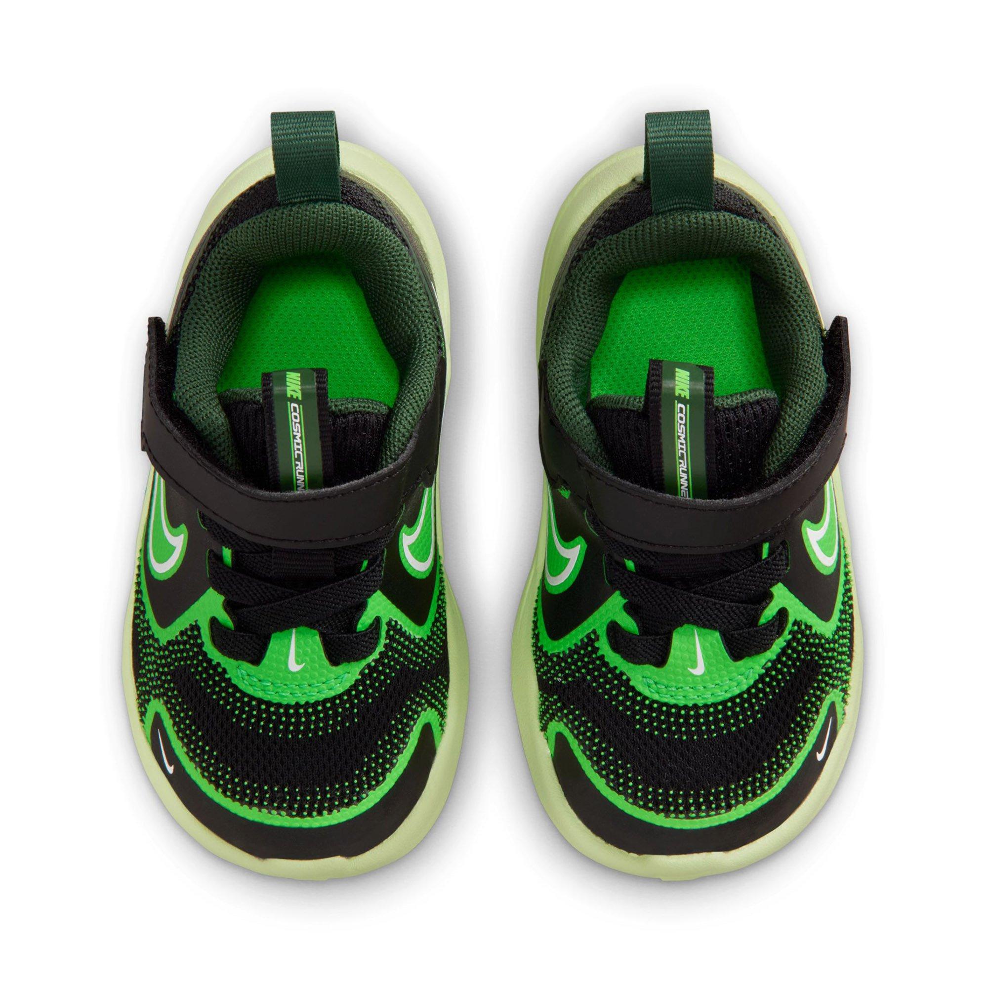 Black/Wht-Lime - Nike - Nike Cosmic Runner Infant Shoes - 4