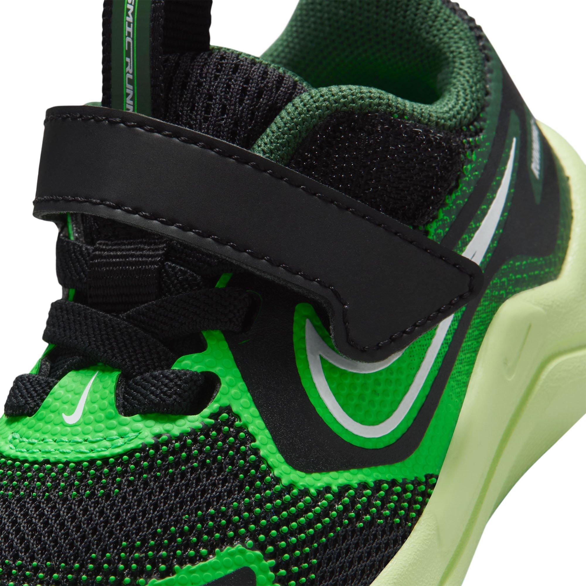 Black/Wht-Lime - Nike - Nike Cosmic Runner Infant Shoes - 7