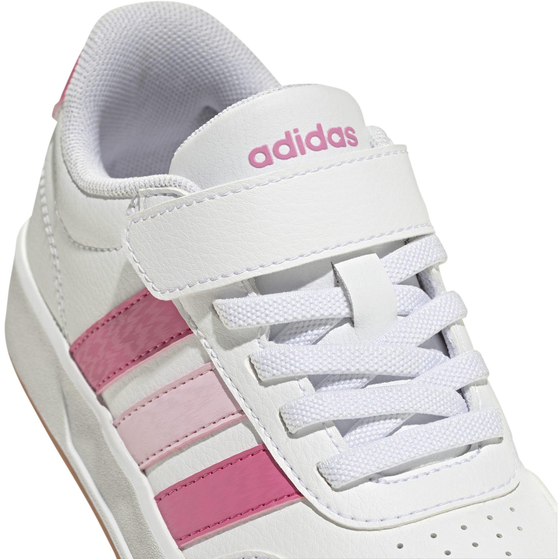 White/Pink - adidas - Kids' Breaknet Runner - 8