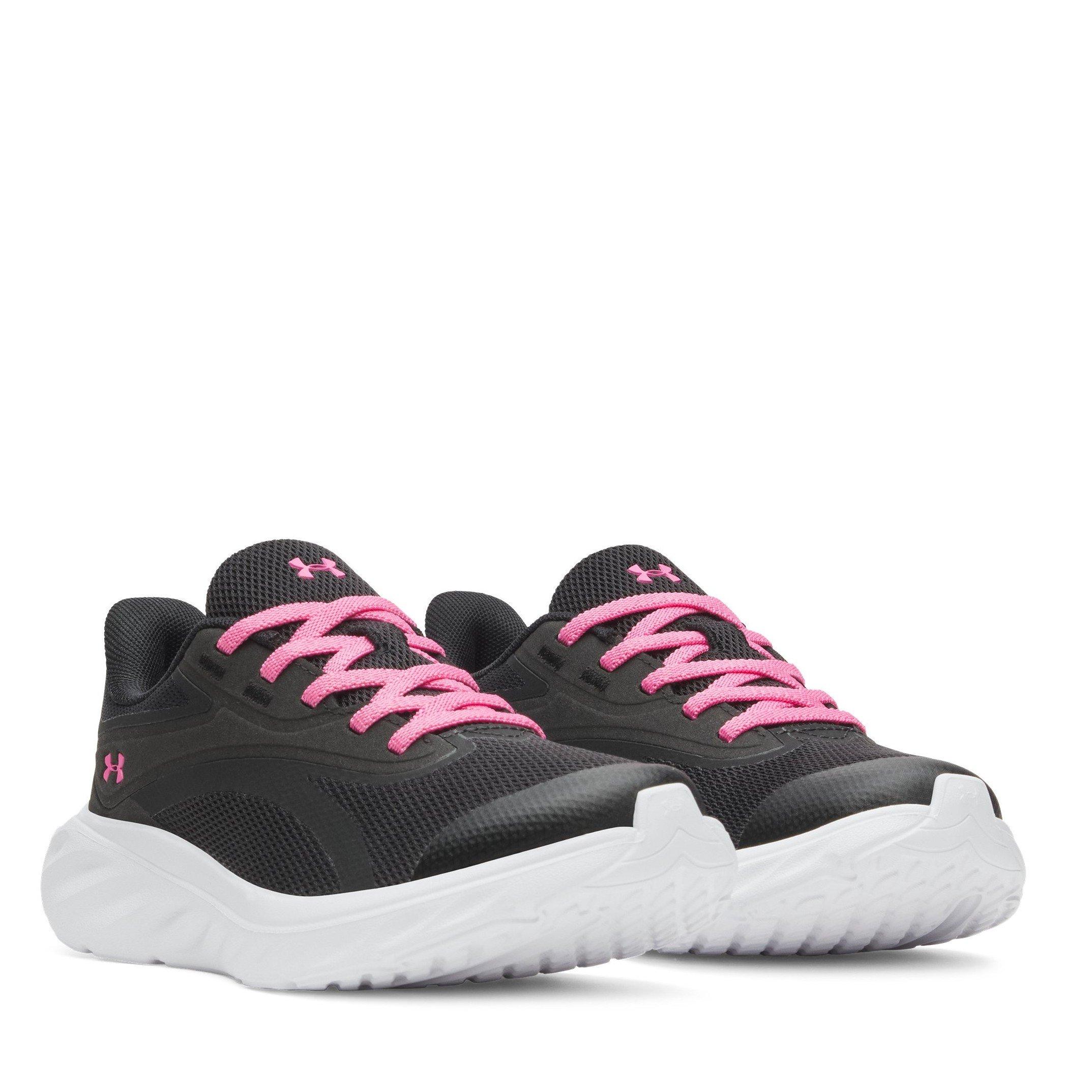 Black/Pink - Under Armour - Under Armour Ascend Kids Trainers - 5