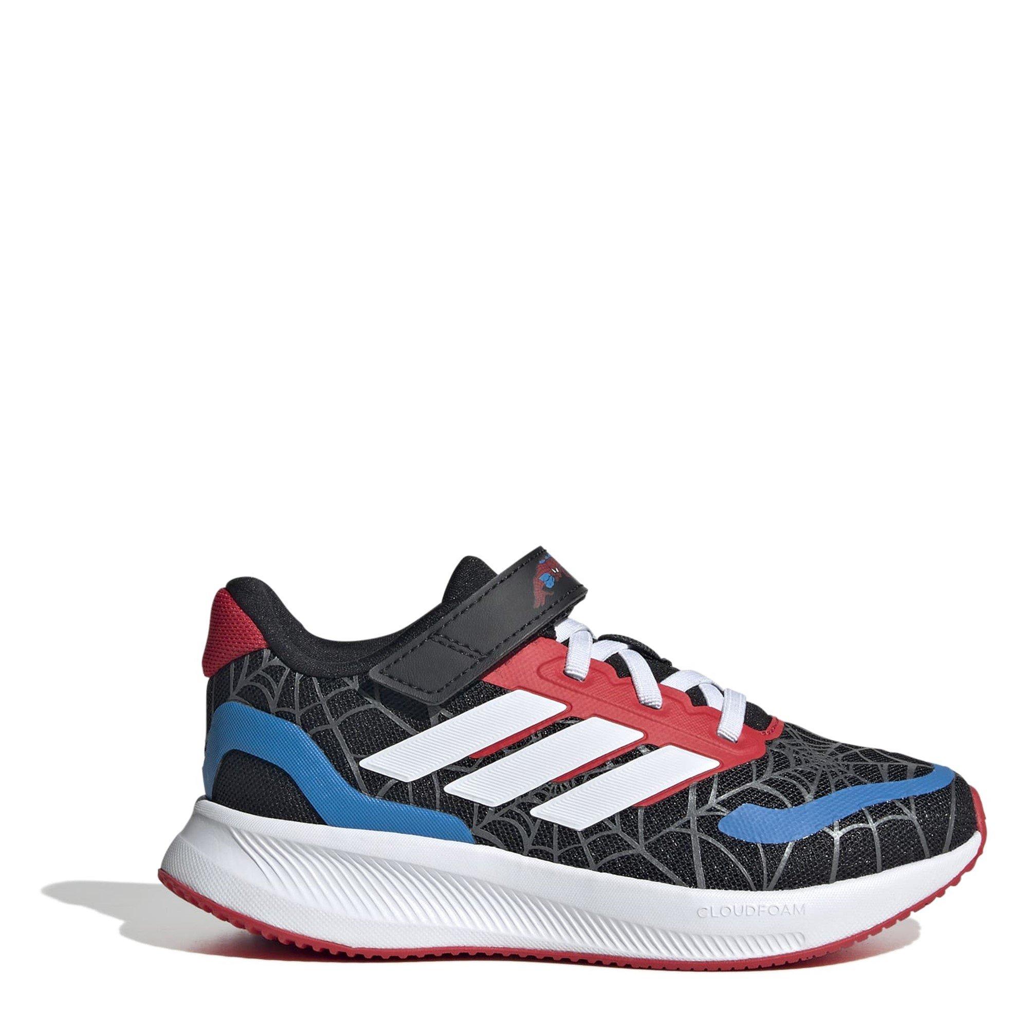 Adidas Boys Kids' Trainers - Black/White/Rby - C13 (31.5)