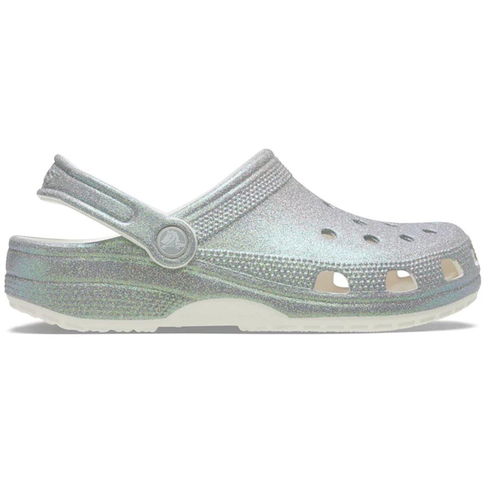 White - Crocs - Unisex Kids' Classic Glitter Clogs - 1