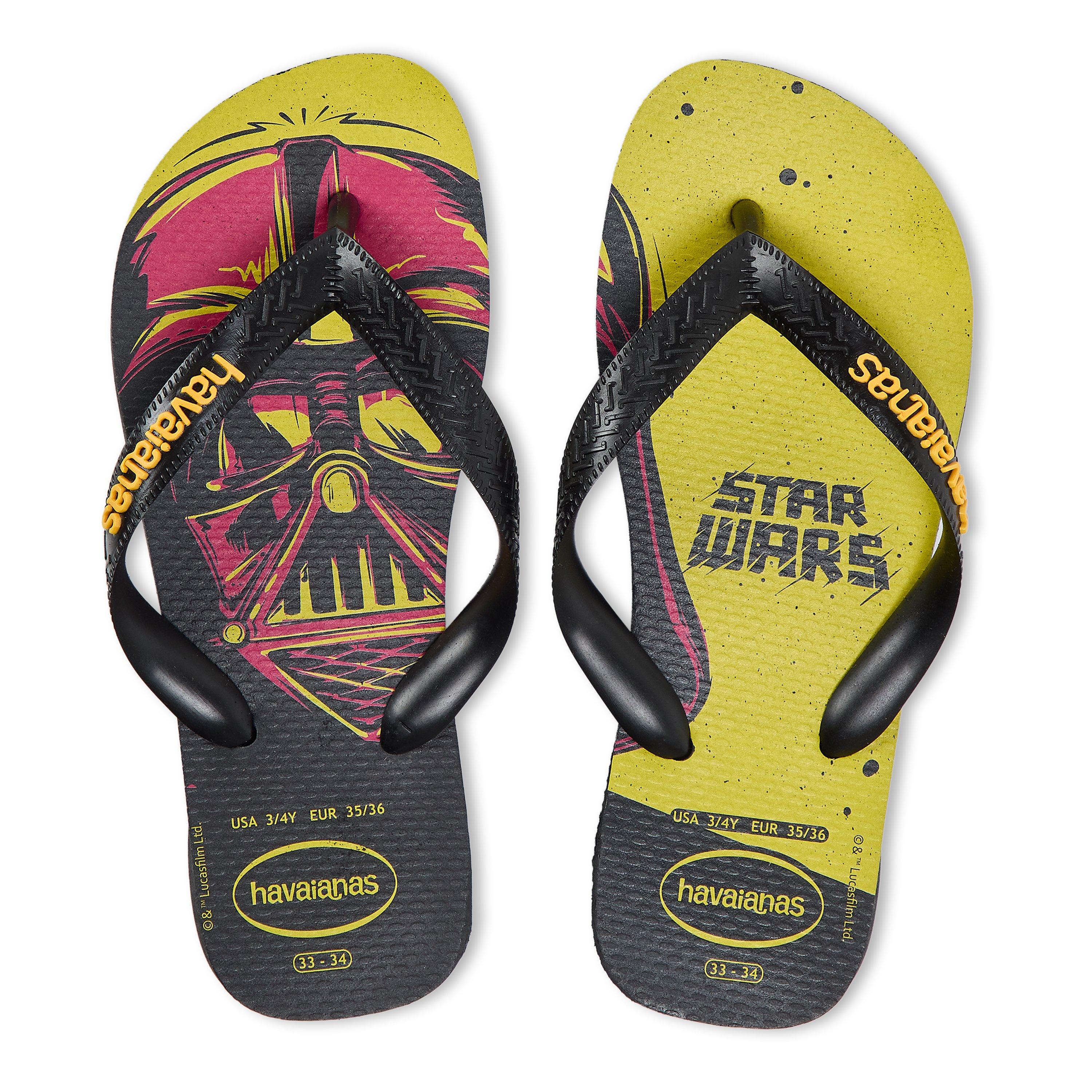 Black/Yellow - Havaianas - Hav. Star Wars Black/Pop Yellow 33/ Flip Flops Girls - 4