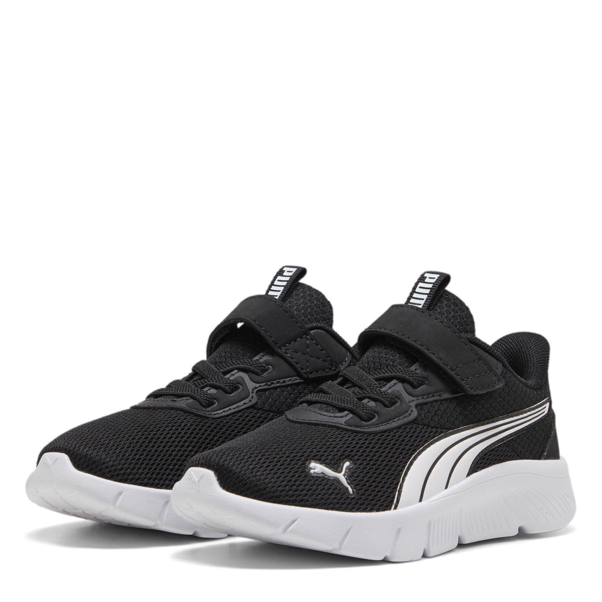 Puma Boys Flexfocus Modern Running Shoes Childrens - Black/White - C12 (31)