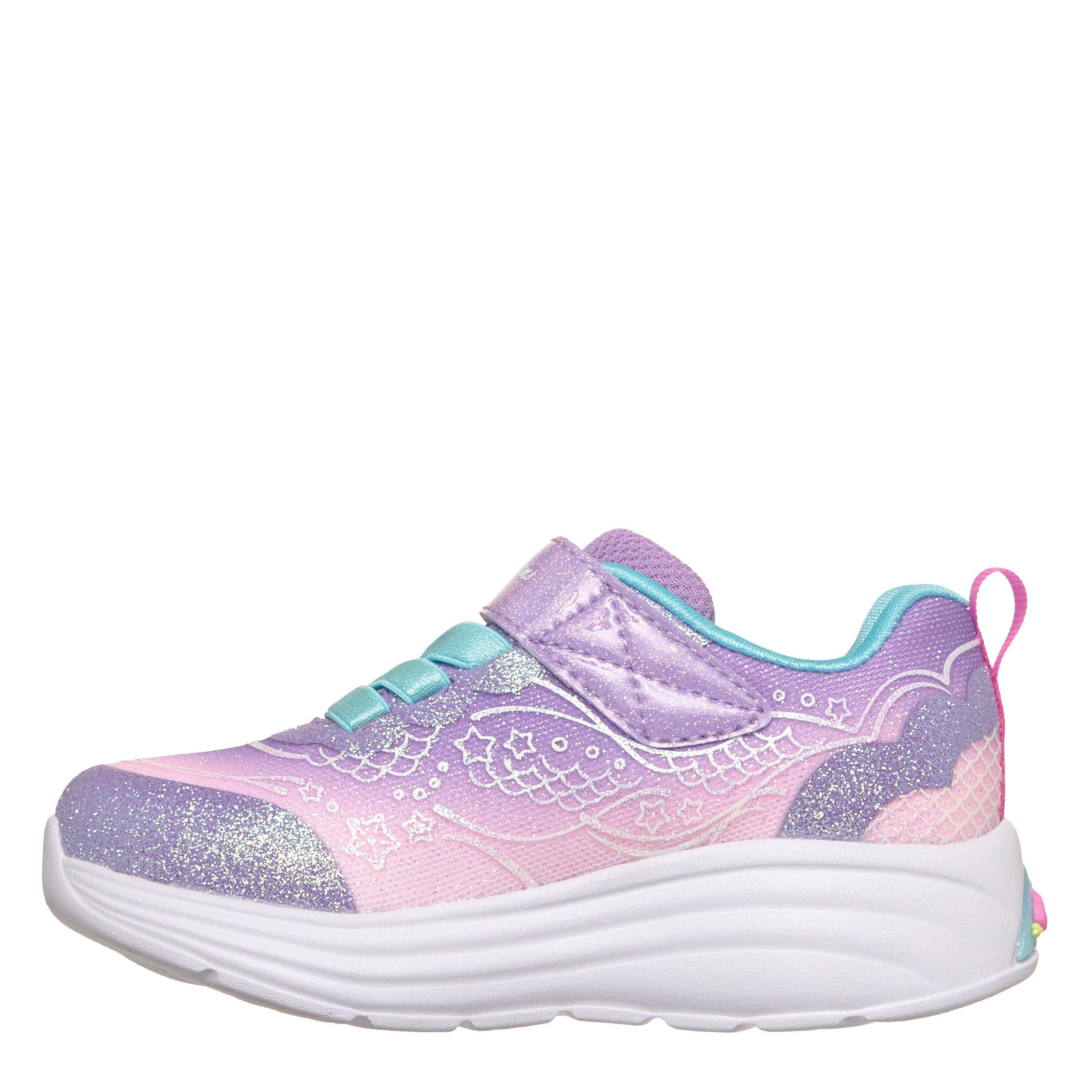 Ljubičasto/Višenamjensko - Skechers - Kids' Leather Light Up Trainers - 2