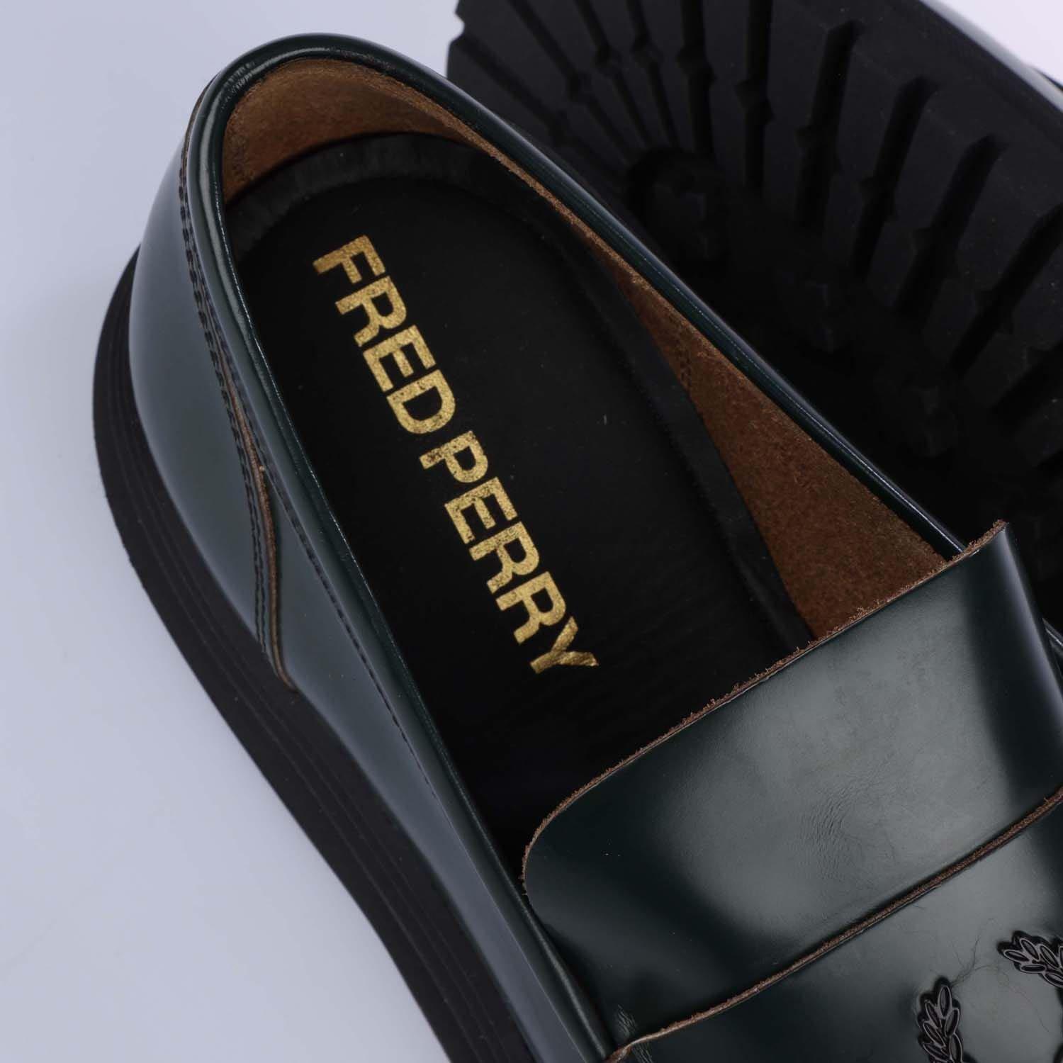 Green - Fred Perry - Leather Loafers - 6