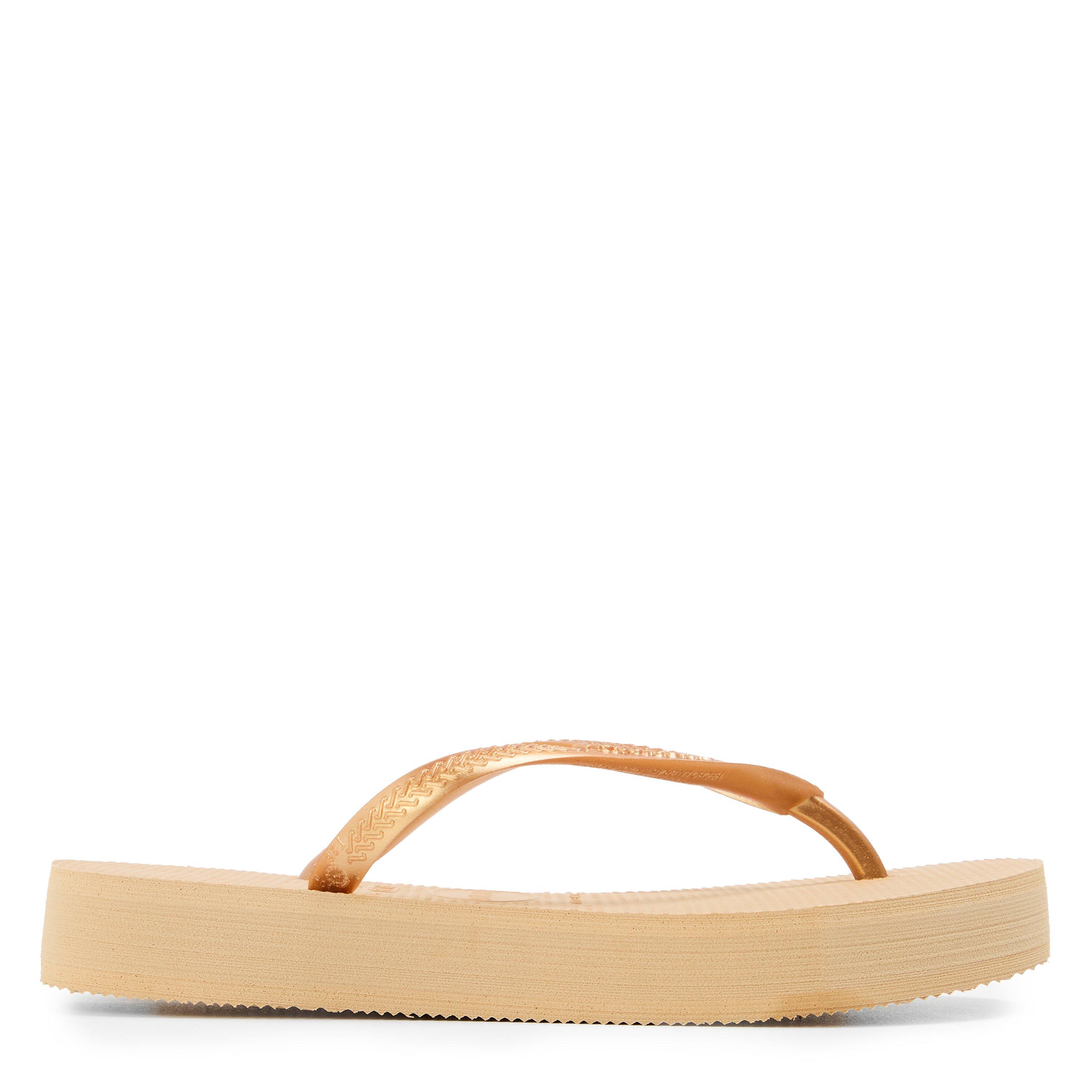 Havaianas   Kids' Slim Flatform Golden Flip Flops - 1/2