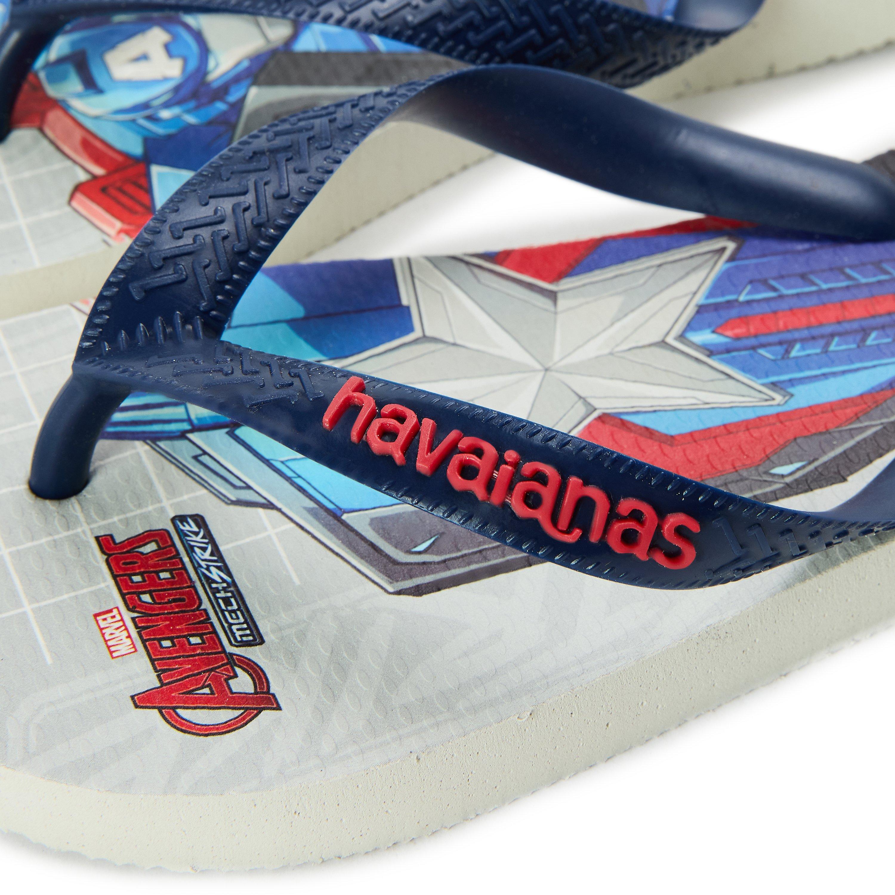 White - Havaianas - Havaianas Hav. Kids Top Marvel Ii Blue Water Flip Flops Girls - 3