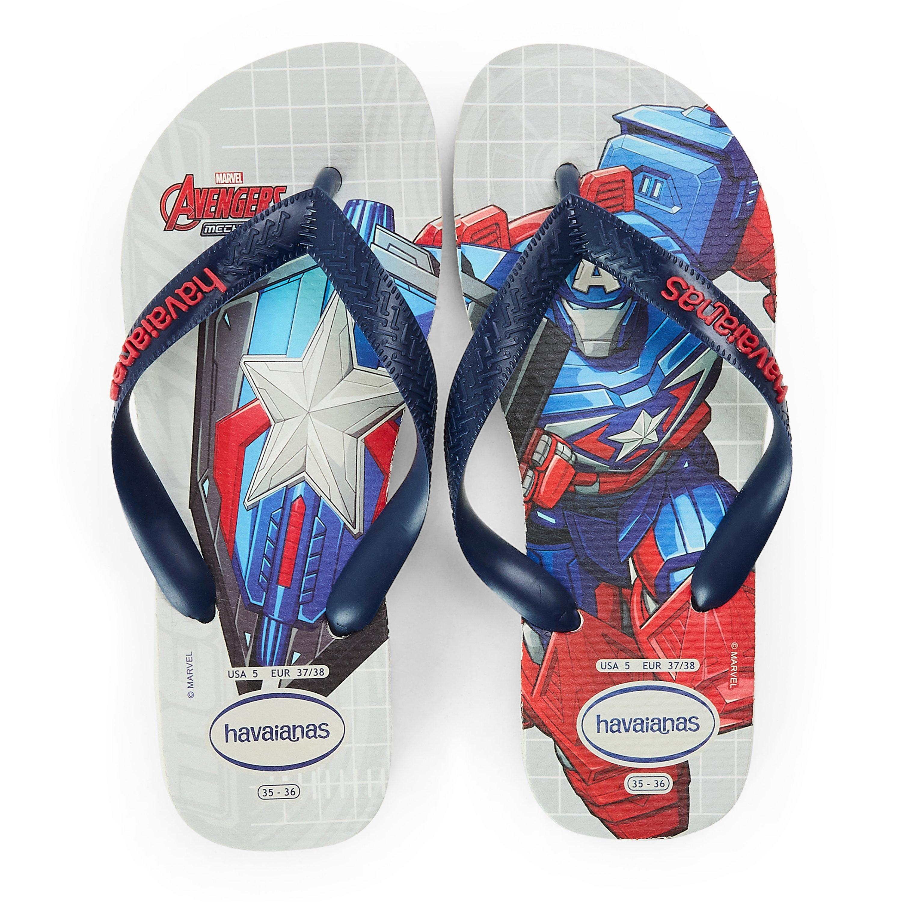 White - Havaianas - Havaianas Hav. Kids Top Marvel Ii Blue Water Flip Flops Girls - 4