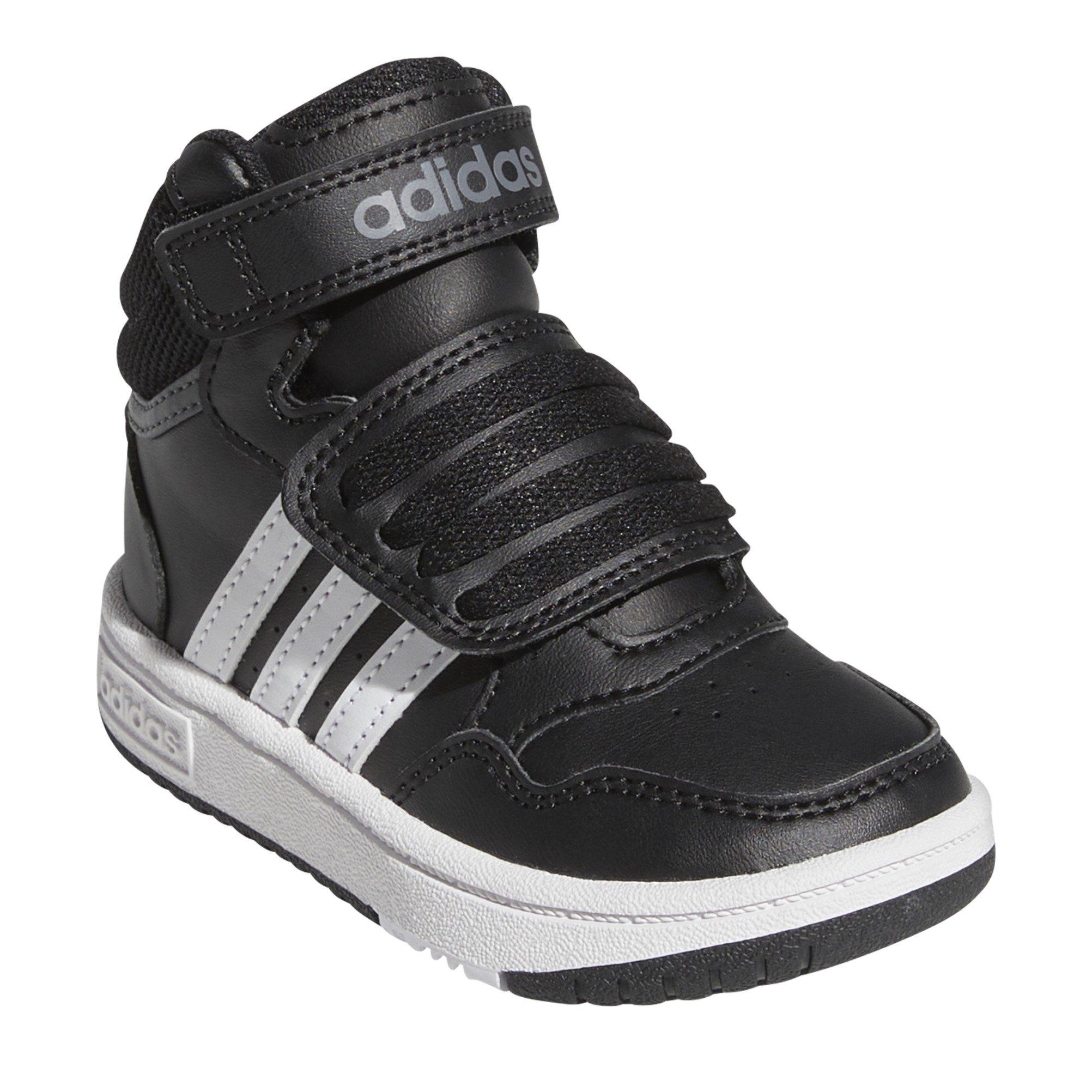 Schwarz/Weiß/Grau - adidas - Hoops Mid 3.0 Ac I Basketball Trainers Unisex Kids - 3