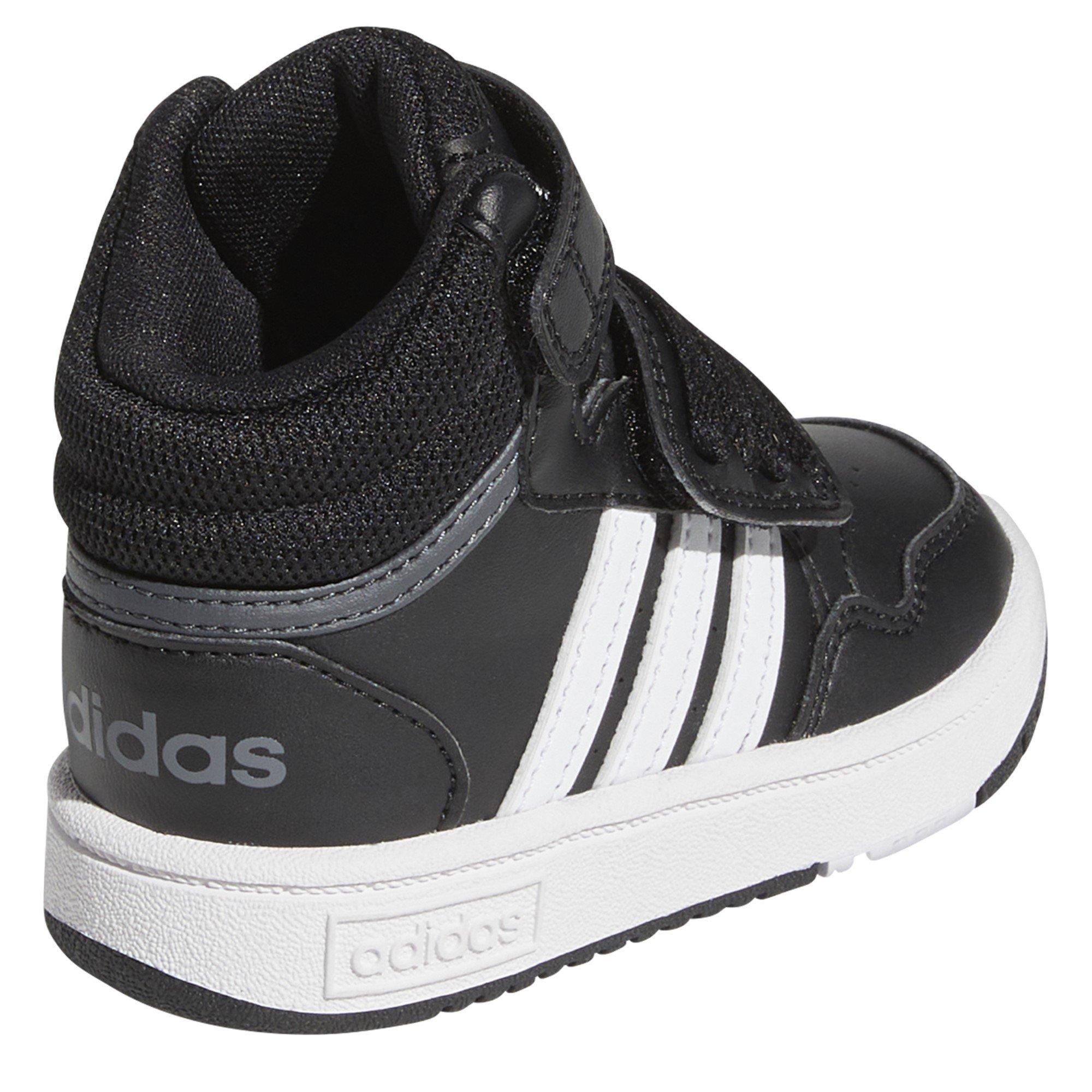 Schwarz/Weiß/Grau - adidas - Hoops Mid 3.0 Ac I Basketball Trainers Unisex Kids - 4