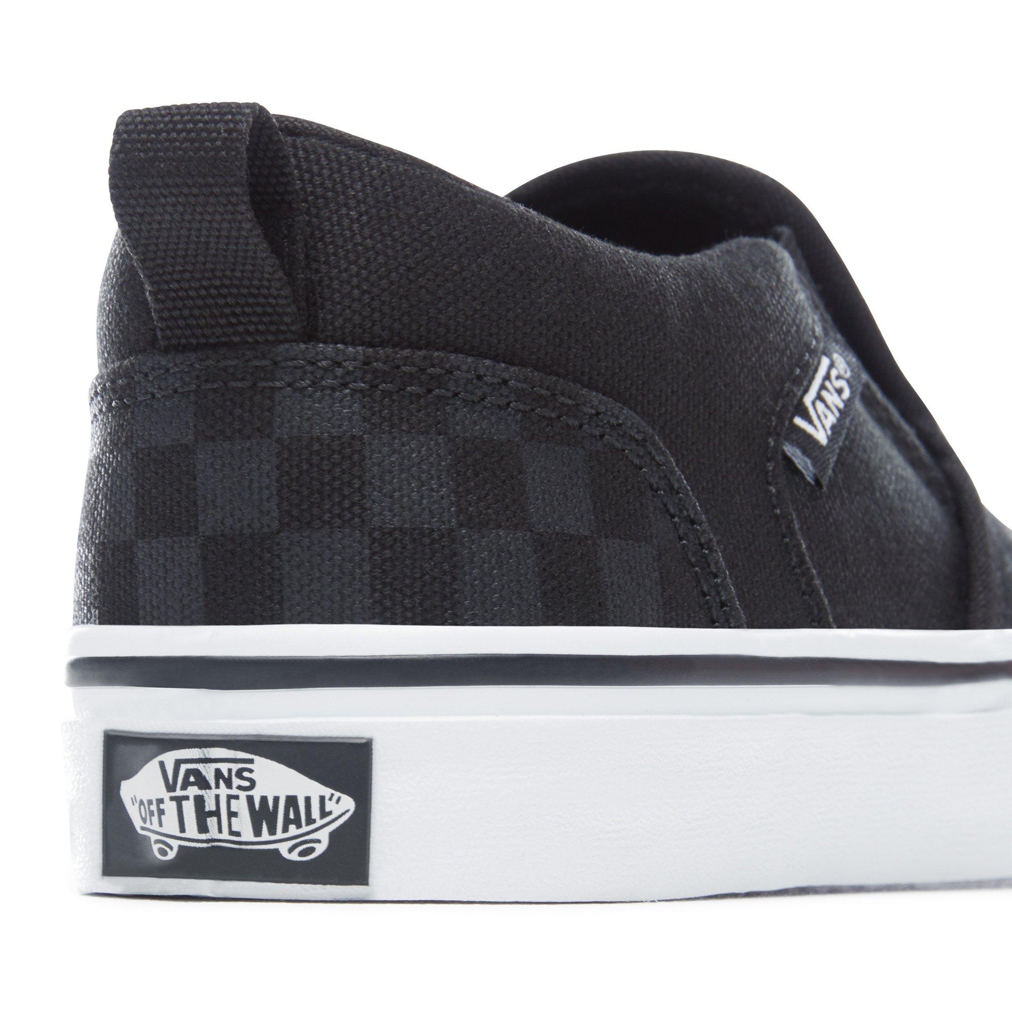 Nero/Nero - Vans - Asher Check Trainers Juniors - 5