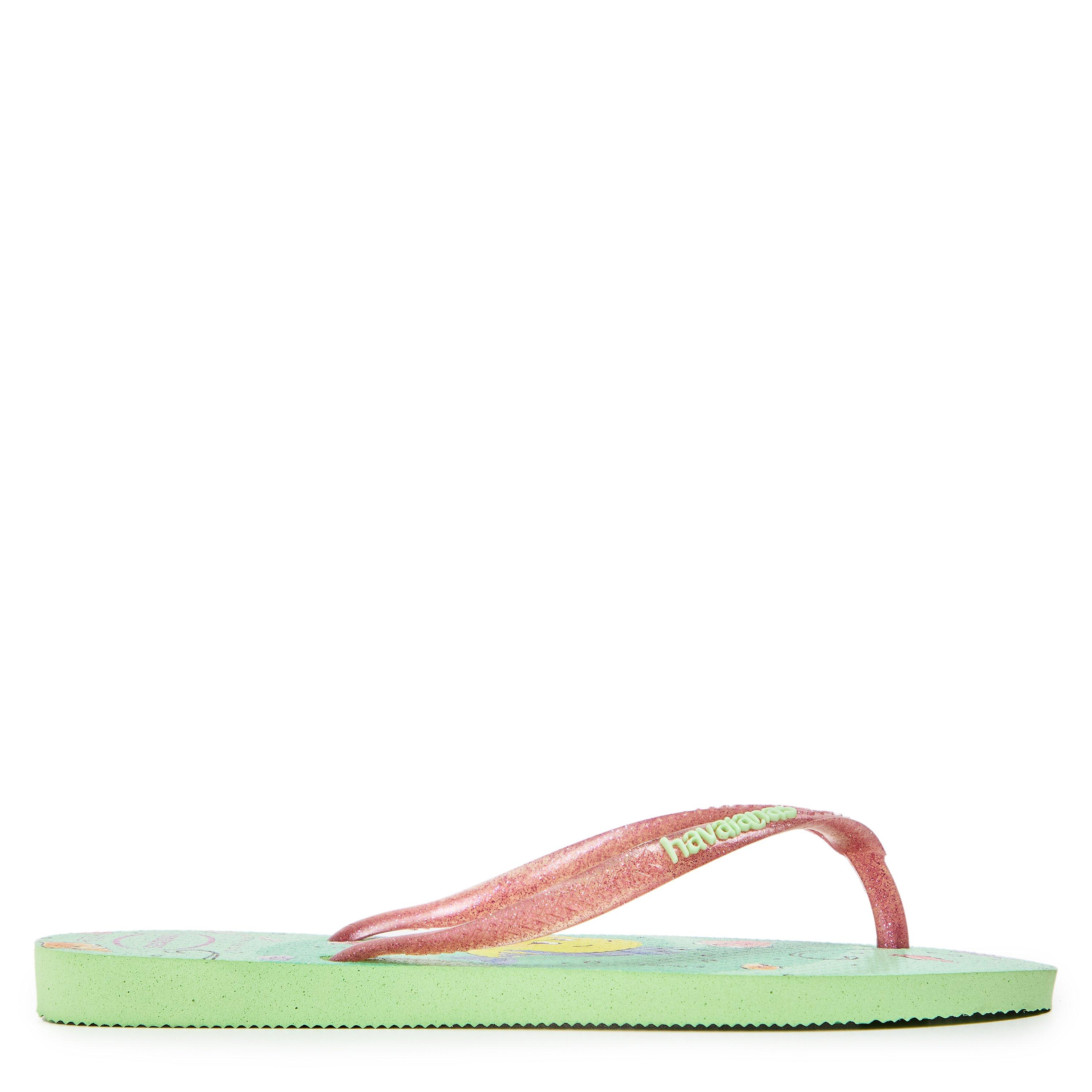 Green Multi - Havaianas - Unisex Kids Slim Princess Citronella Flip Flops - 1