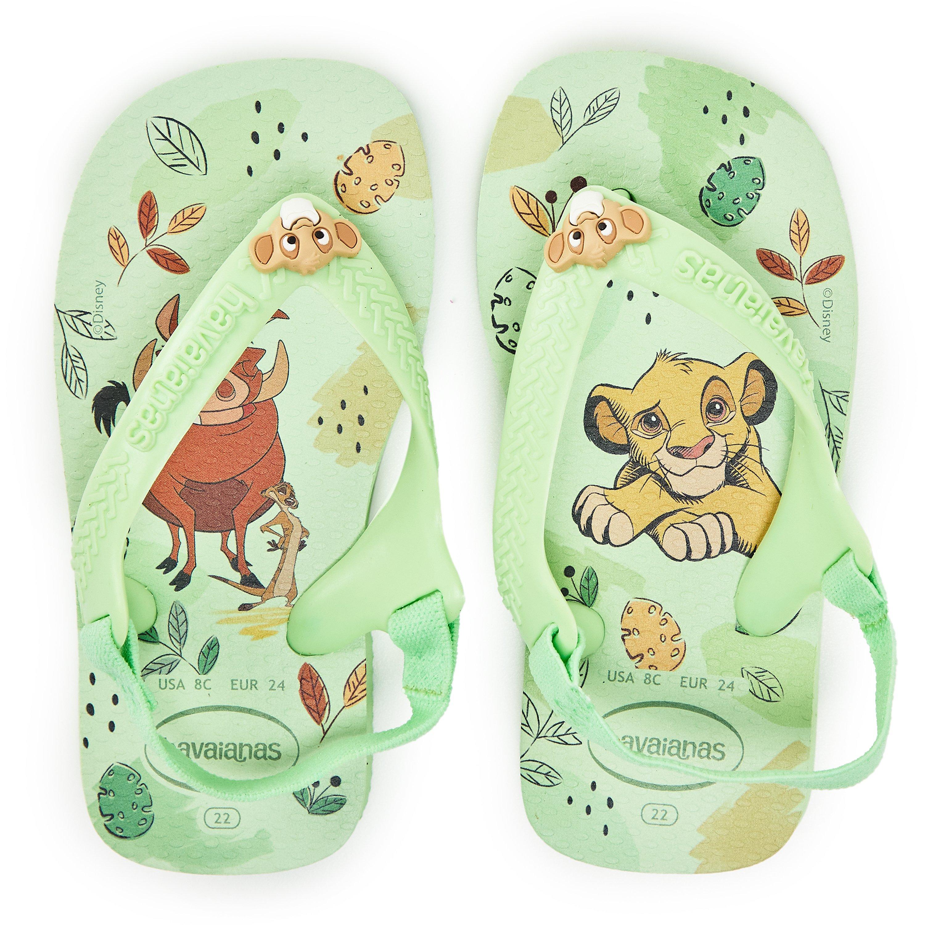 Green - Havaianas - Unisex Kids' Disney Classics Flip Flops - 4