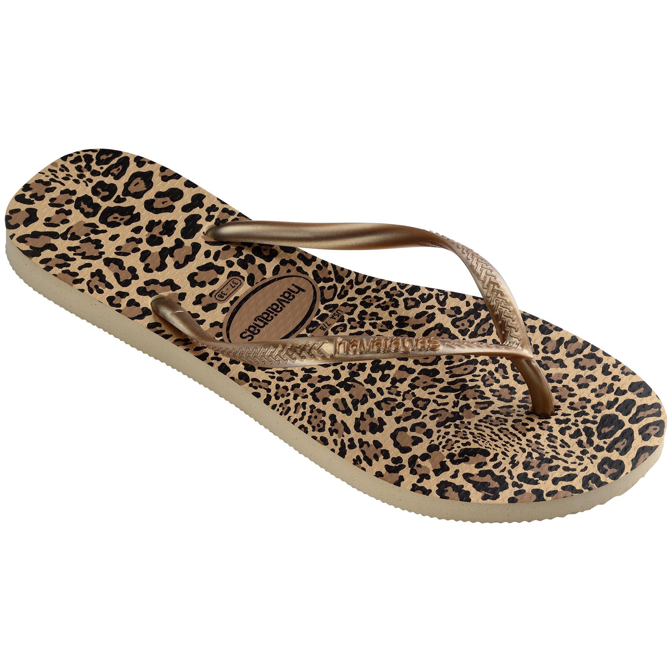 Sand Grey/Gold - Havaianas - Hav. Slim Animals Sand Grey/Golden Flip Flops Girls - 2