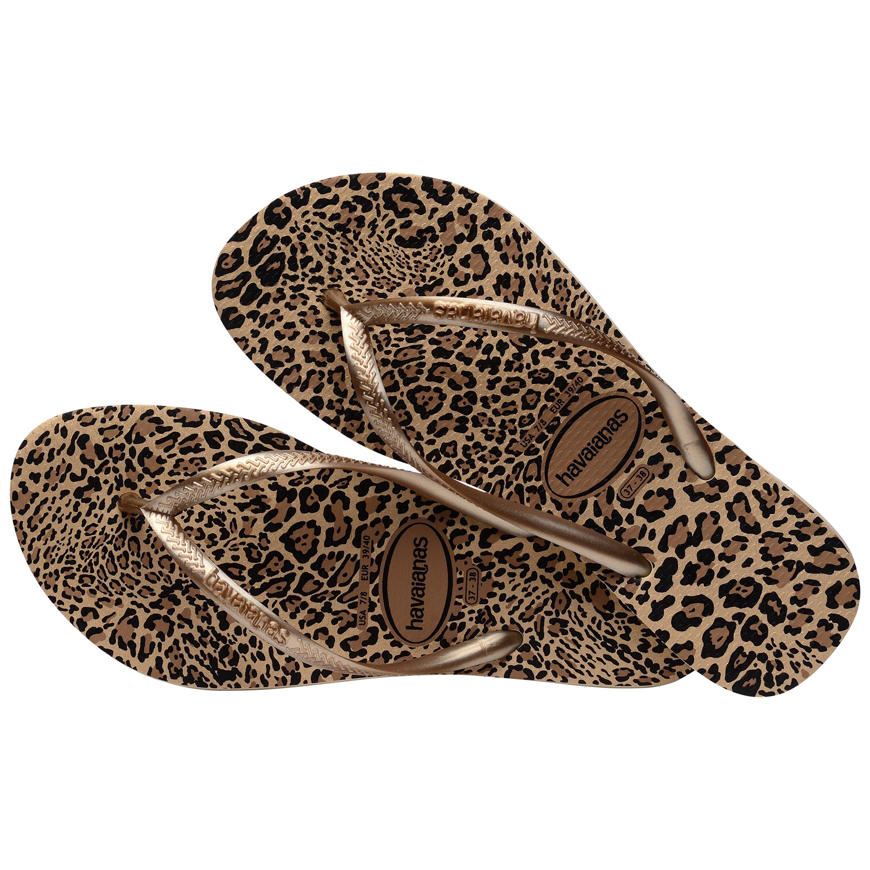 Sand Grey/Gold - Havaianas - Hav. Slim Animals Sand Grey/Golden Flip Flops Girls - 3