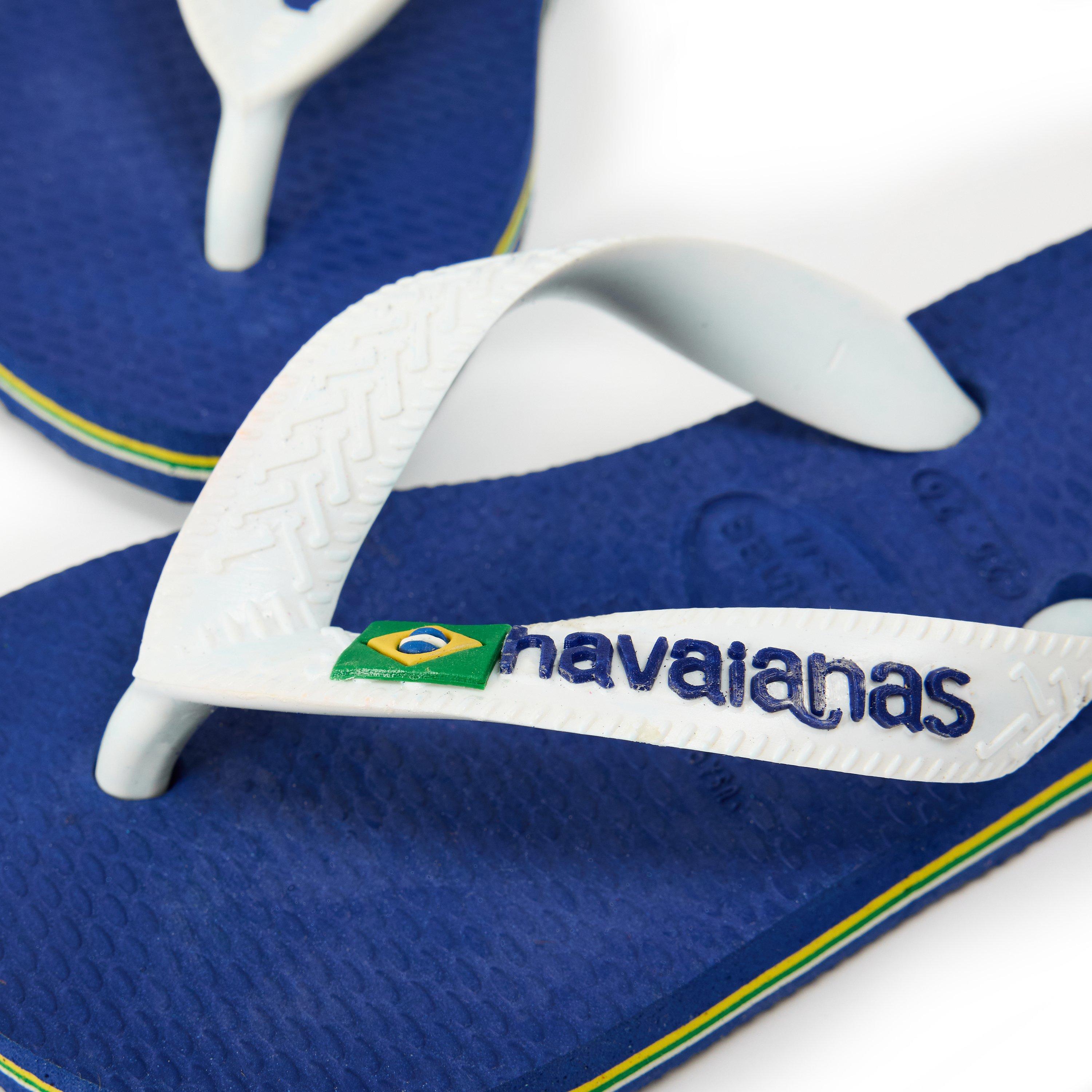 Blau - Havaianas - Hav. Brasil Logo Marine Blue 25/26 Flip Flops Unisex Kids - 3