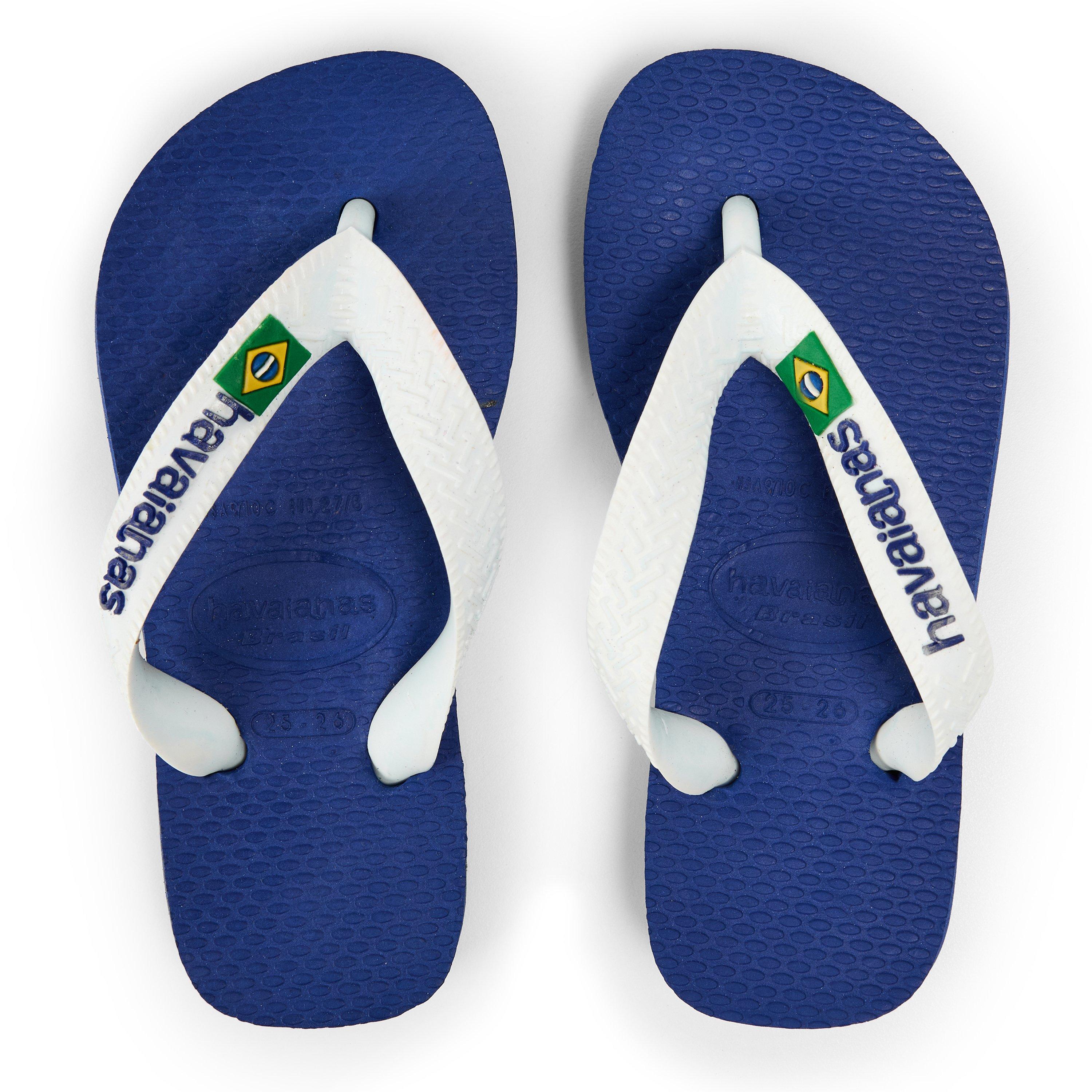 Blau - Havaianas - Hav. Brasil Logo Marine Blue 25/26 Flip Flops Unisex Kids - 4