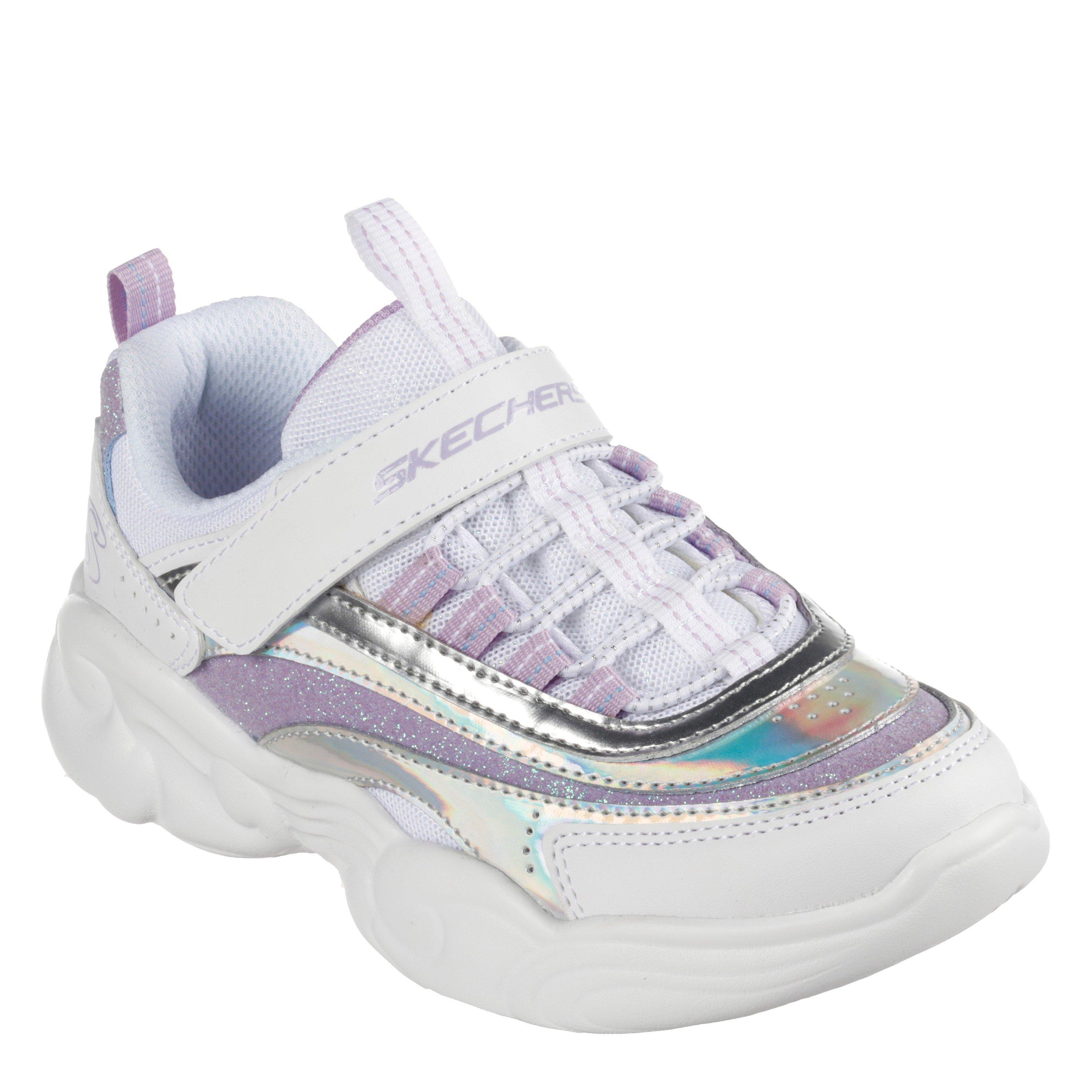 Skechers  Kids Kids' Classic Low-Top Trainers - White/Lavender - C13 (32)