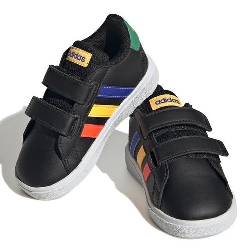 CBlk/Blue/Grn - adidas - Grand Court Infants Shoes - 5