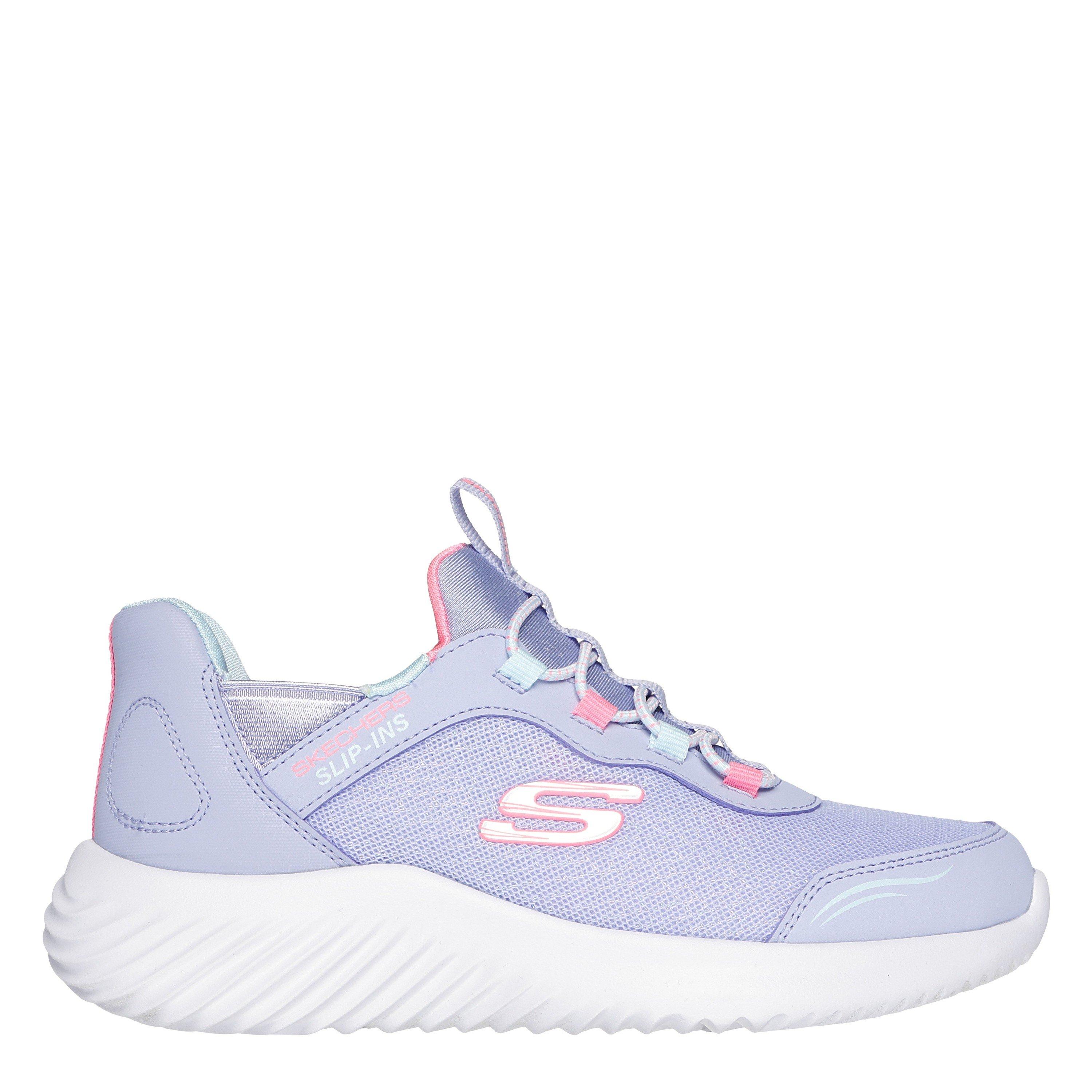 Skechers  Kids Bounder - Simple Cute Slip On Trainers - Lavender - C11 (28.5)