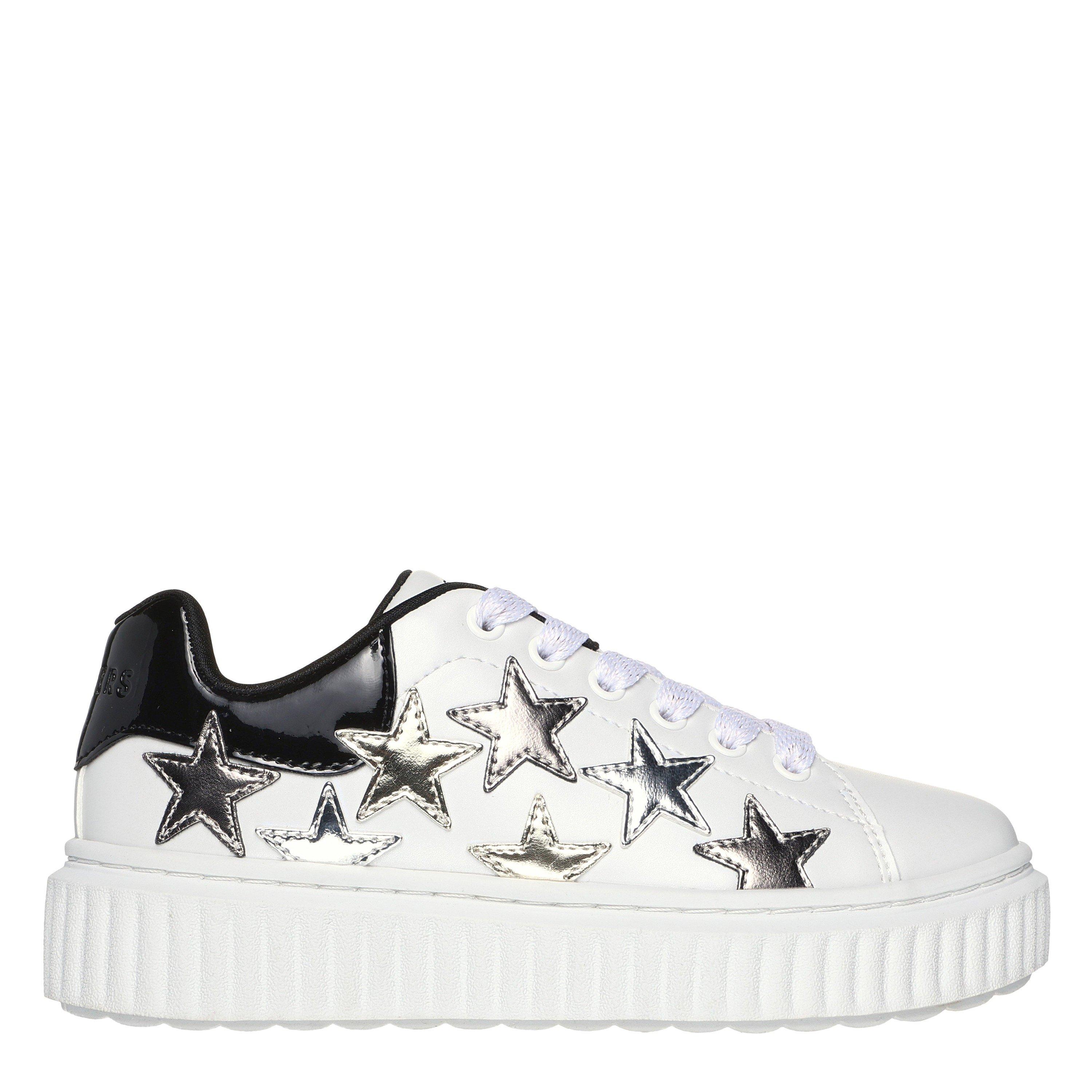 Skechers  Kids Kids' Casual Low-Top Trainers - Wht/Blk/Gold - C12 (30)