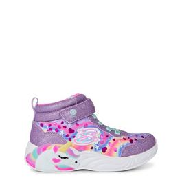 Skechers Skechers Lighted Unicorn Gore & Strap Ombre Hiking Boots Girls