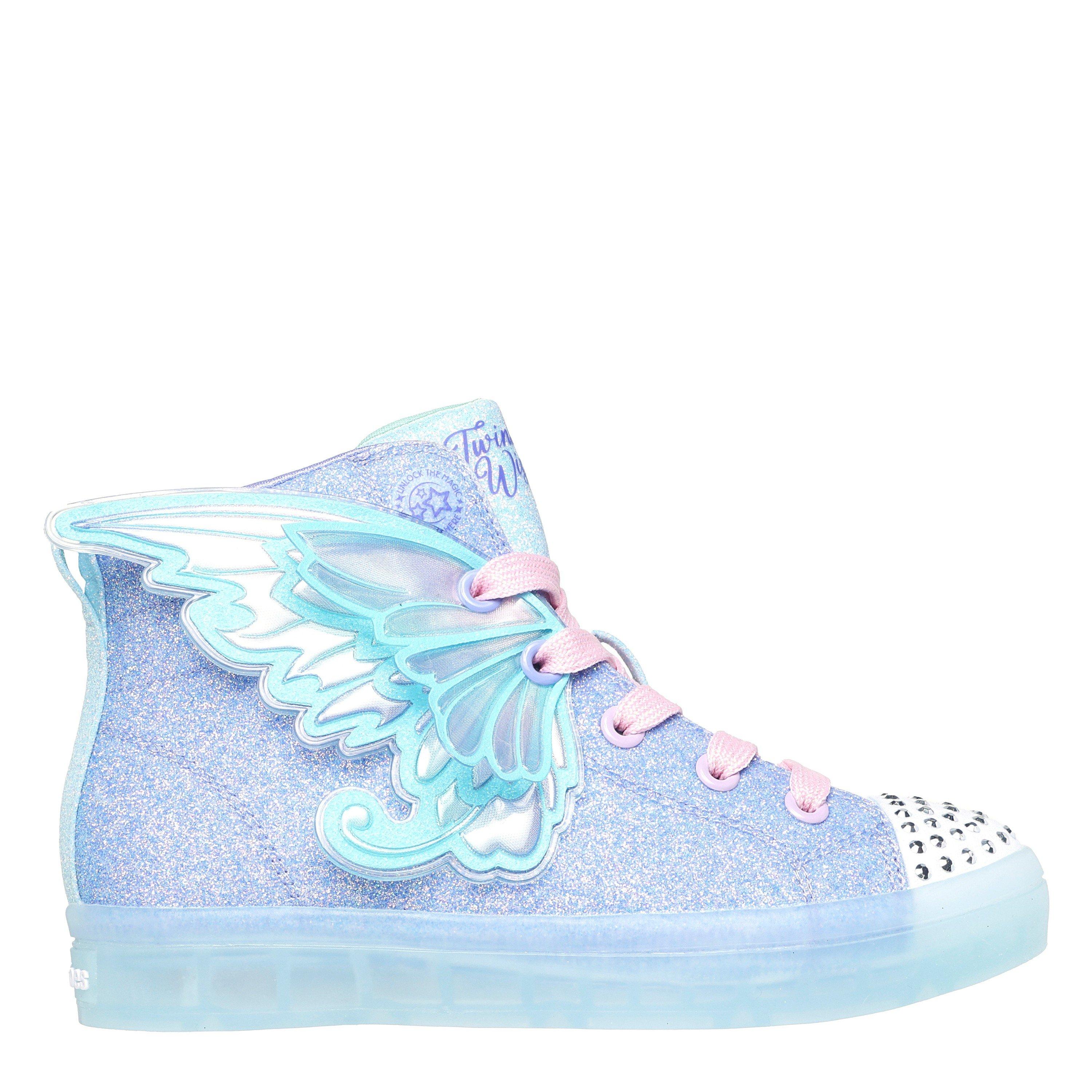 Skechers  Kids Twi-Lites High-Top Trainers - Blue/ - 2 (35)