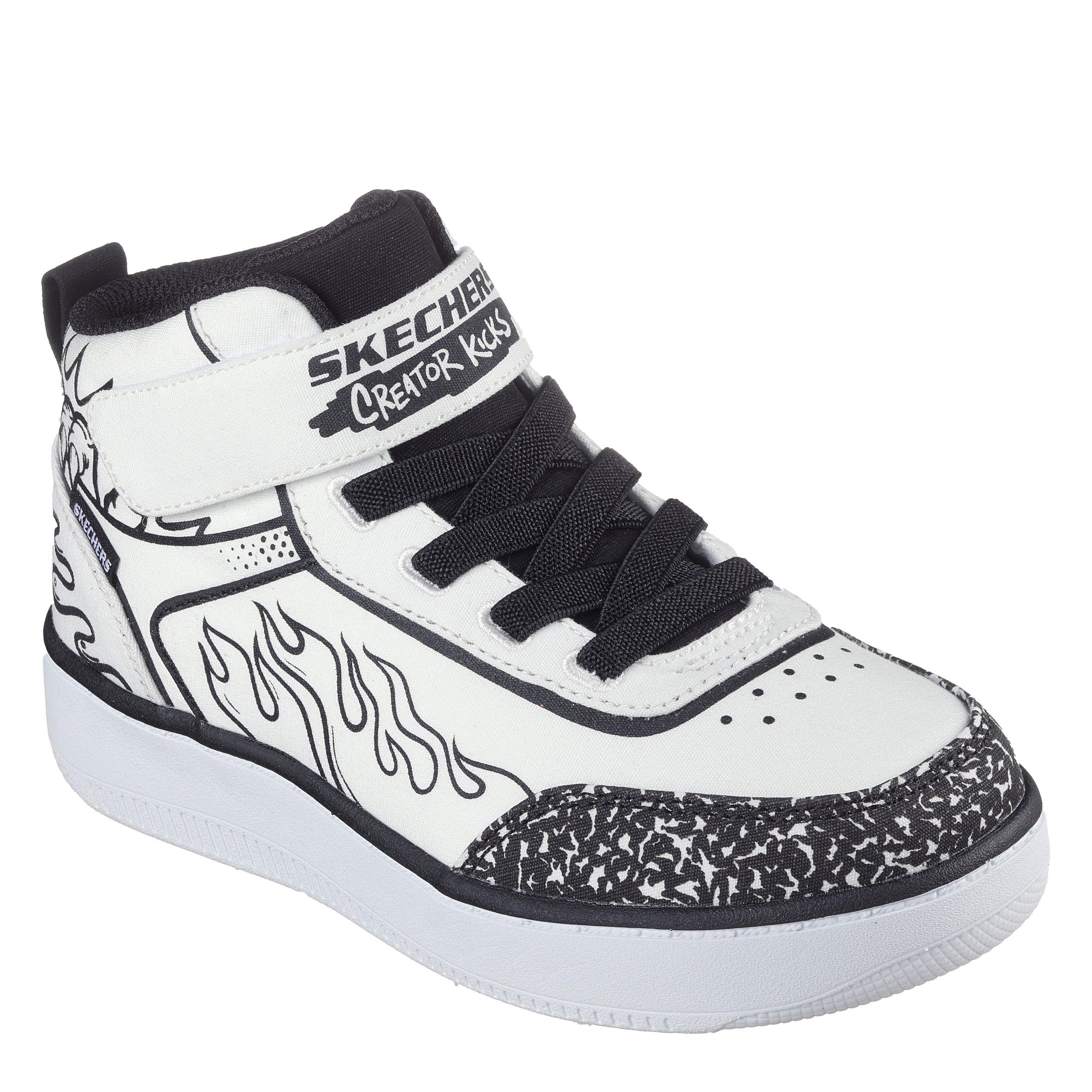 Weiß/Schwarz - Skechers - High Top Gore & Strap Sneaker Low-Top Trainers Unisex Kids - 1