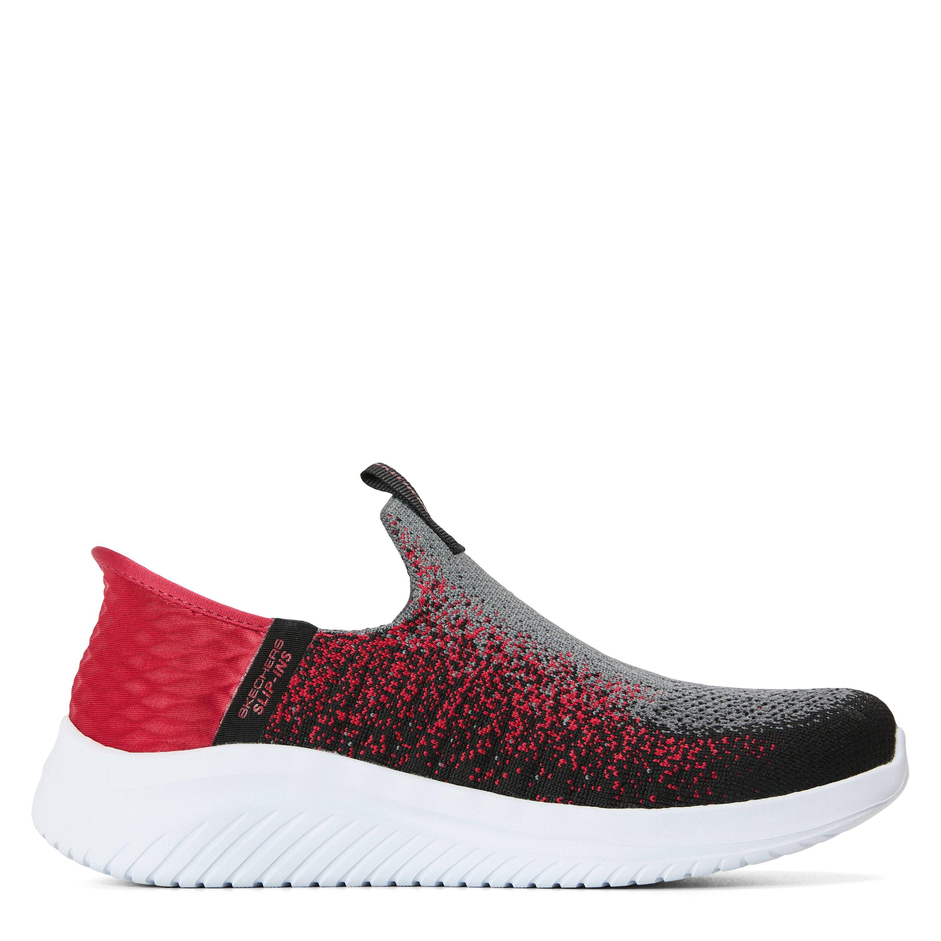 Kohle/Rot - Skechers - Slip-Ins Stretch Knit Sneaker W Air Slip On Trainers Unisex Kids - 1