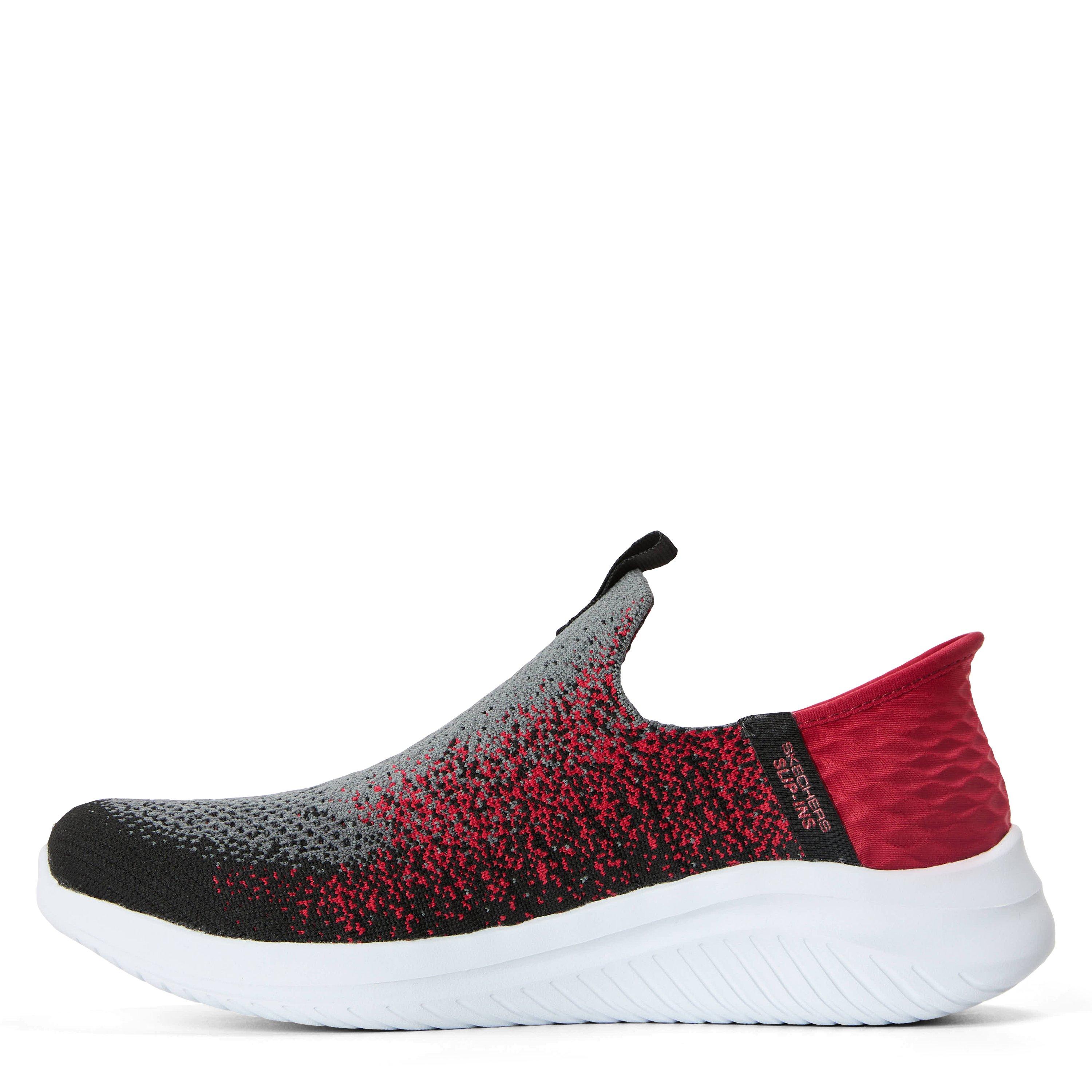 Kohle/Rot - Skechers - Slip-Ins Stretch Knit Sneaker W Air Slip On Trainers Unisex Kids - 2