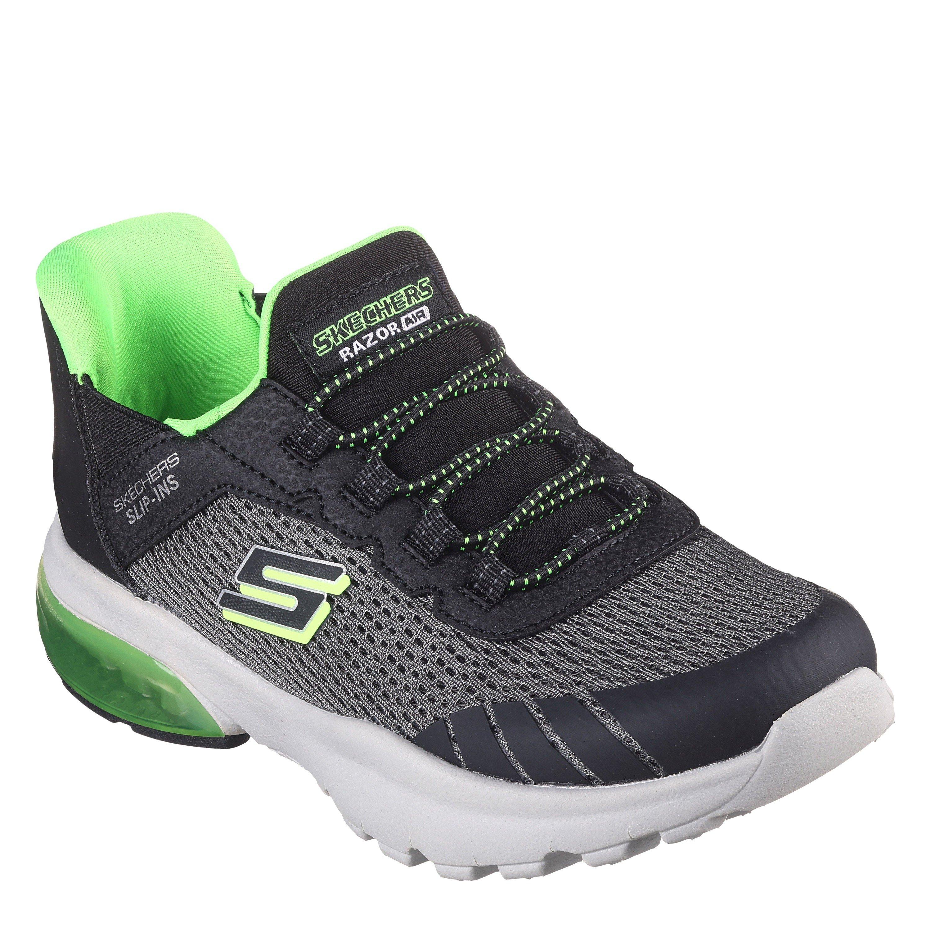 Charcoal/Black - Skechers - Slip-Ins Sneaker W Lateral Tech Pie Slip On Trainers Unisex Kids - 3