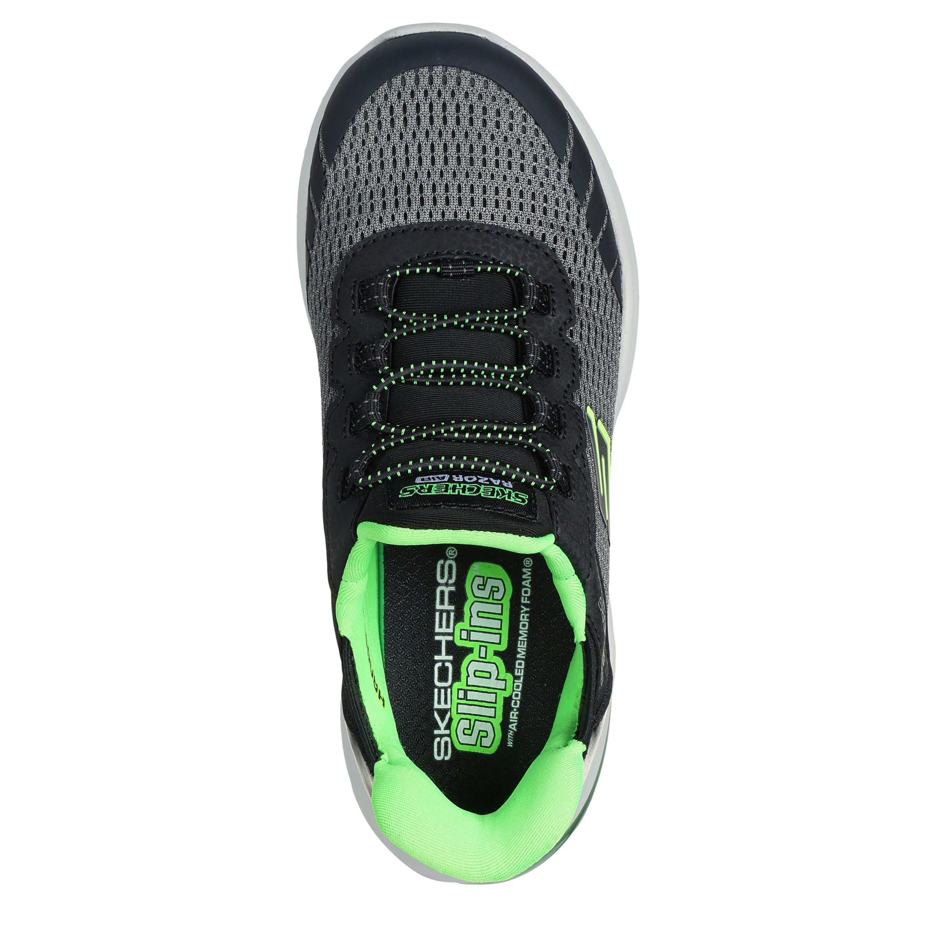 Charcoal/Black - Skechers - Slip-Ins Sneaker W Lateral Tech Pie Slip On Trainers Unisex Kids - 4