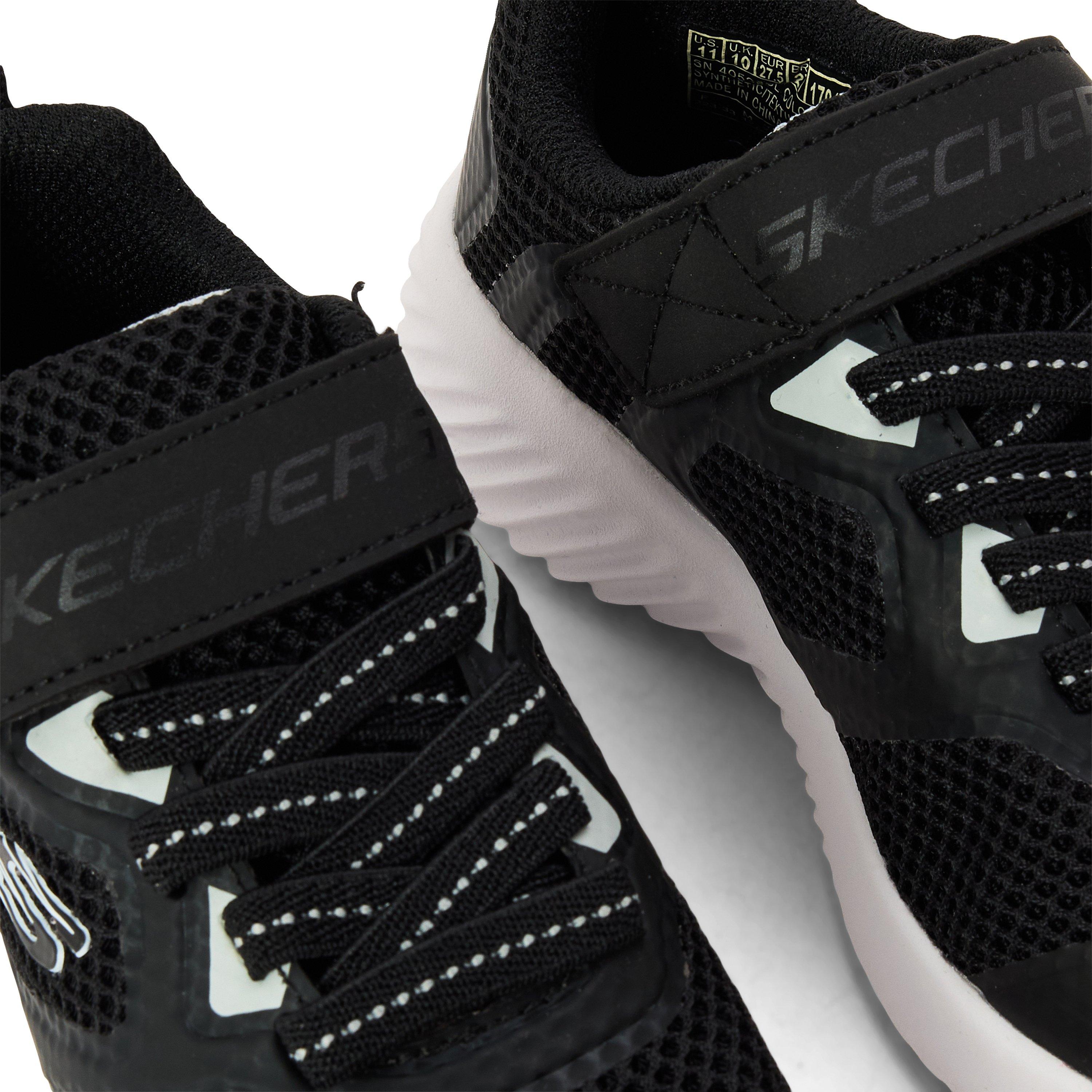 Negro/Plata - Skechers - Unisex Kids' Bounder Slip On Trainers - 3