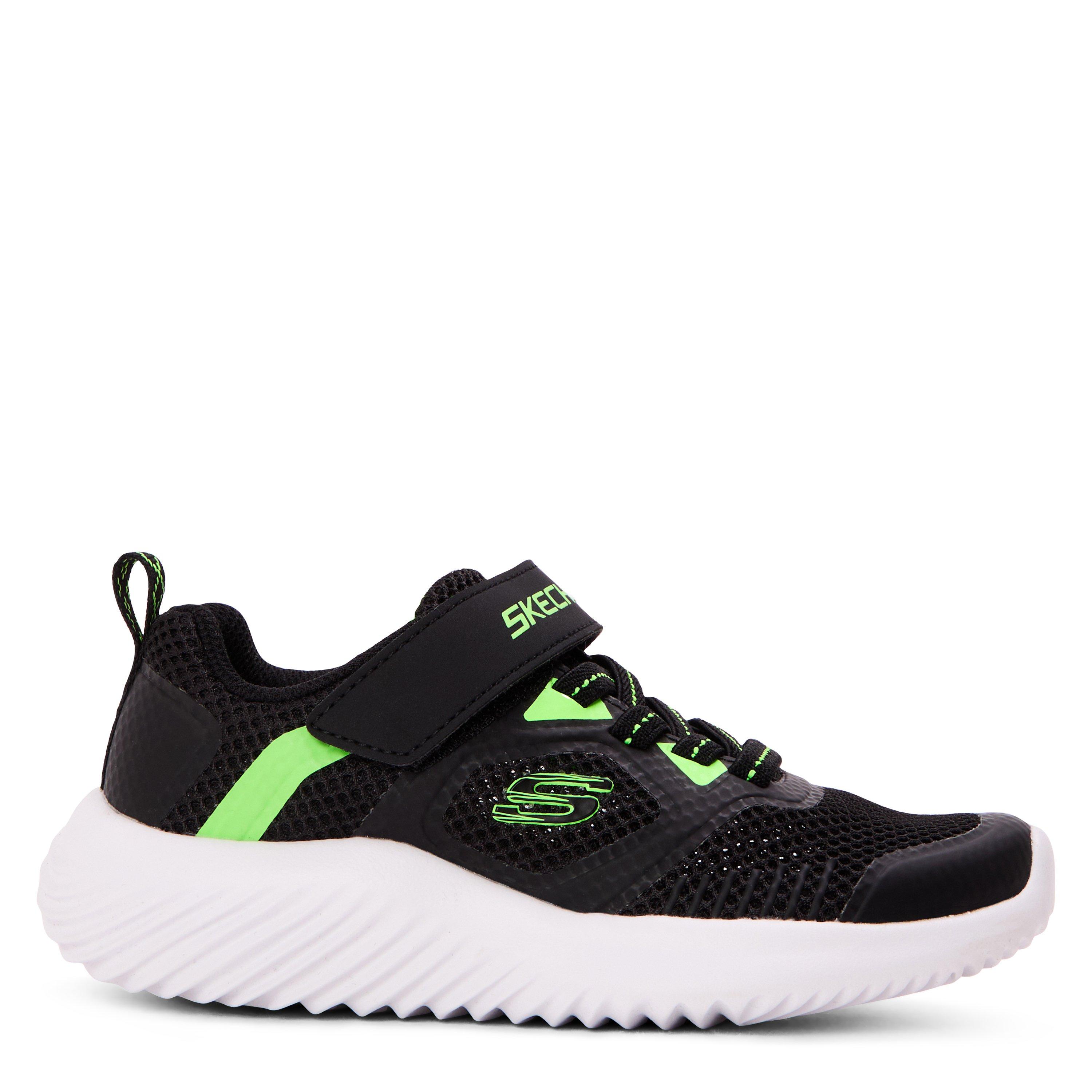 Skechers  Kids ' Bounder Slip On Trainers - Black/Lime - C12 (30)