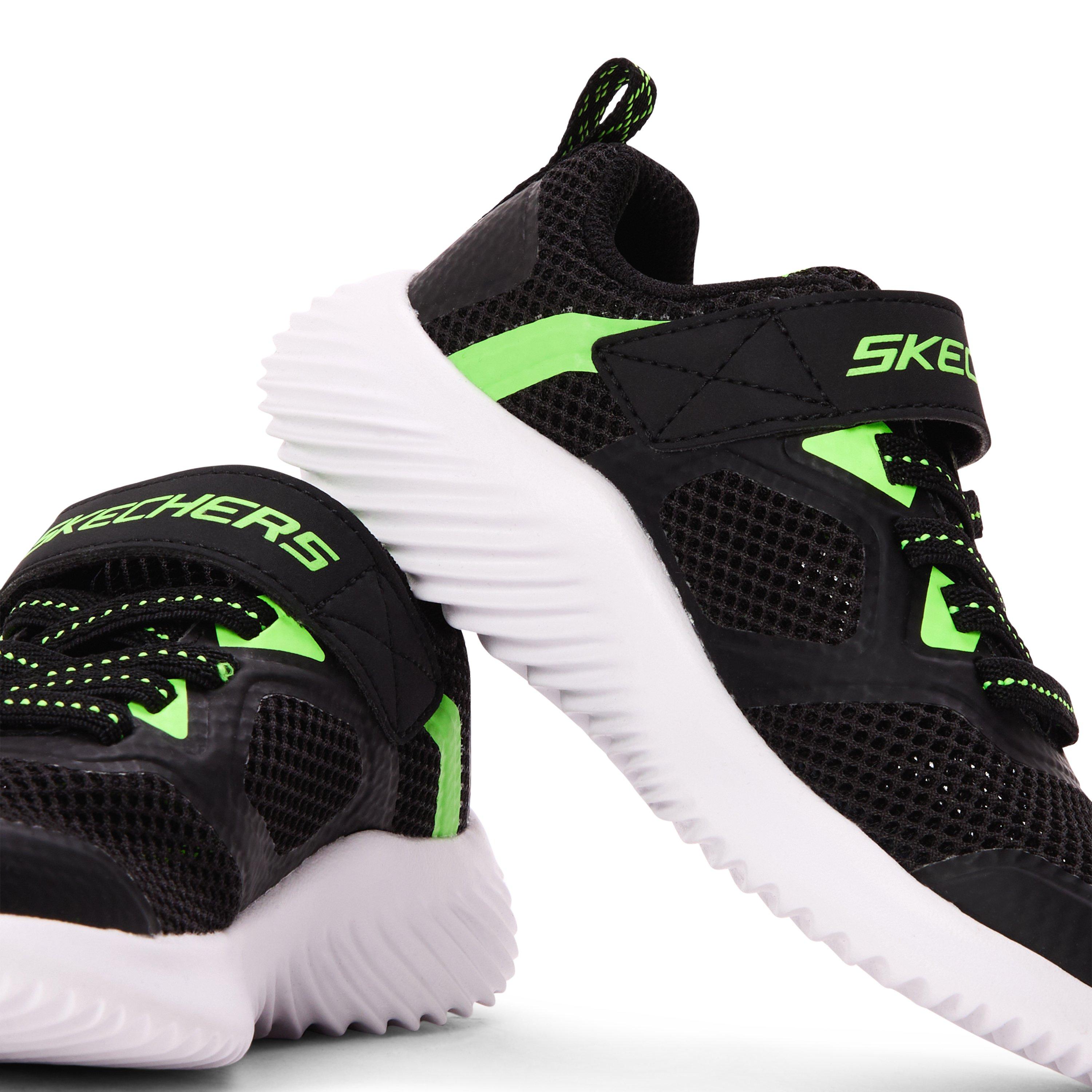 Black/Lime - Skechers - Unisex Kids' Bounder Slip On Trainers - 3