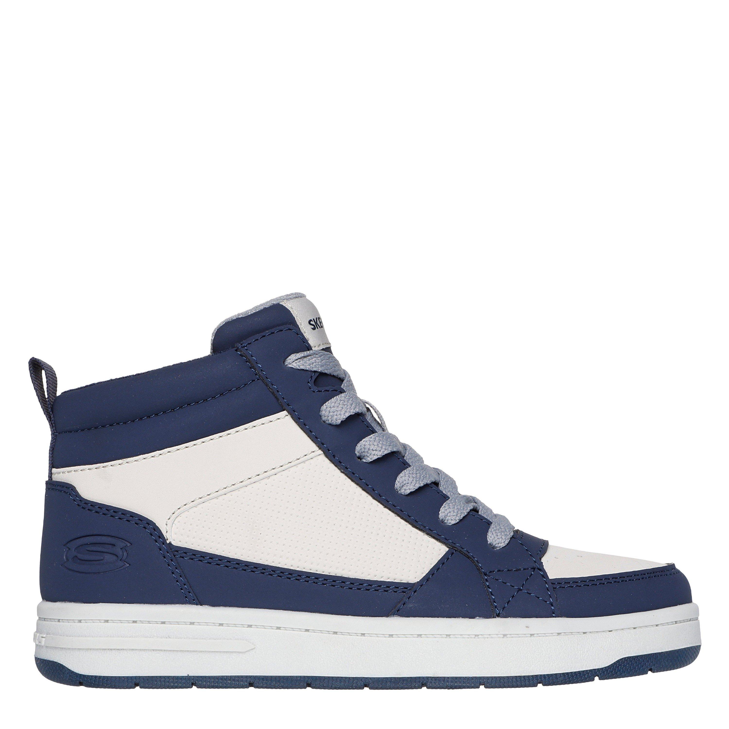Navy/Tan - Skechers - Lace Up Fleece Lined High Top W Zip High-Top Trainers Unisex Kids - 1