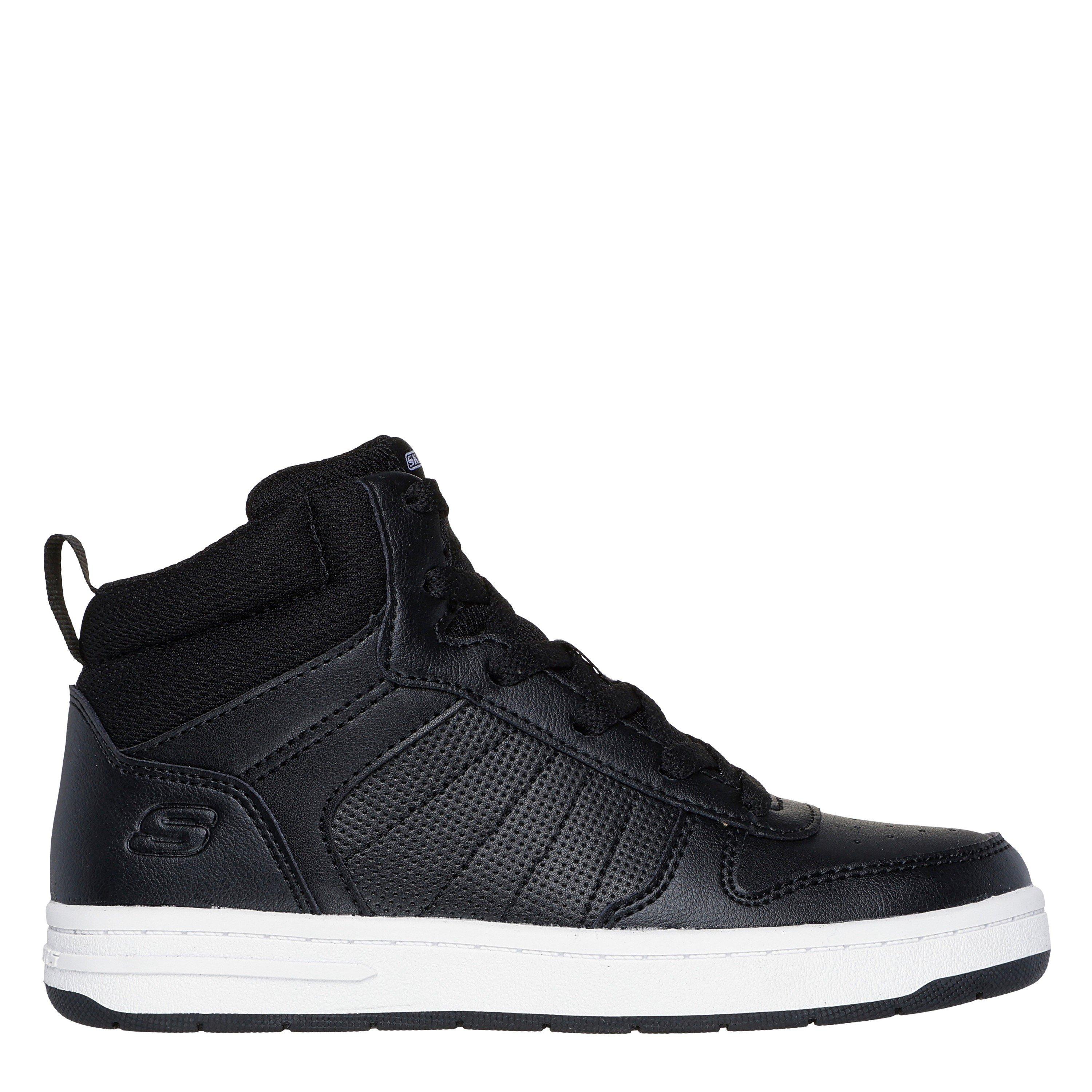 Skechers  Kids ' High-Top Trainers - Black/White - C12 (30)