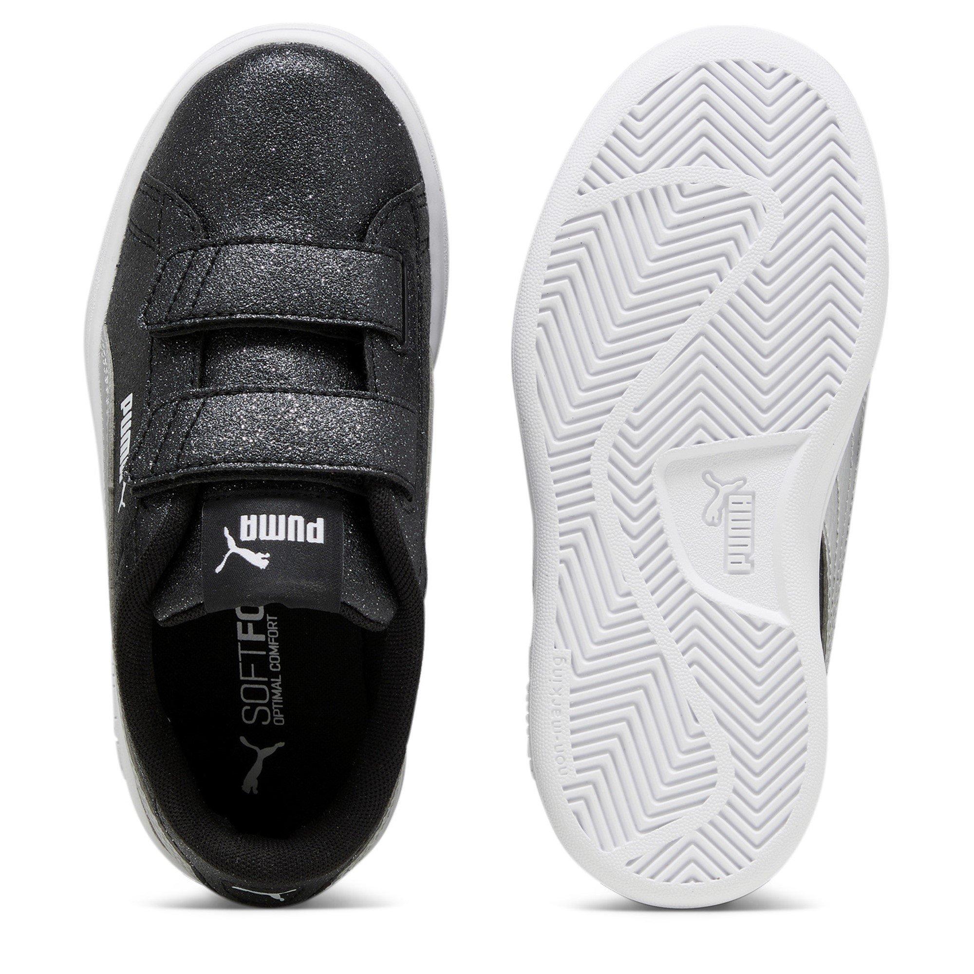 Nero/Argento - Puma - Smash 3.0 Glitz Glam V Child Girl Trainers - 3