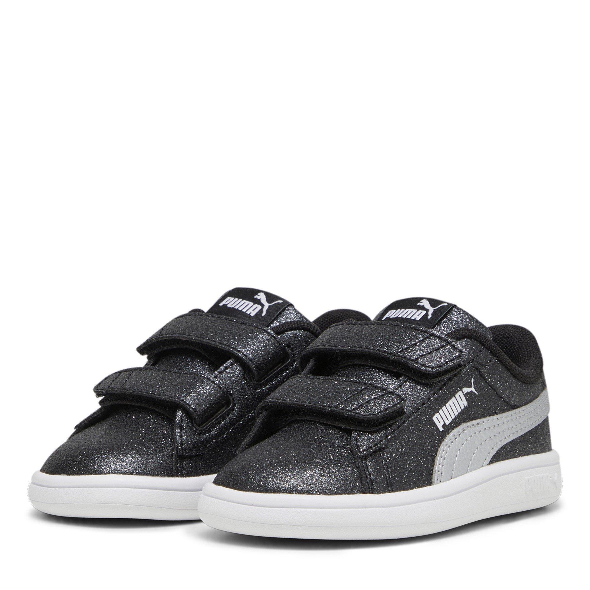 Negro/Plata - Puma - Smash 3.0 Glitz Glam V Infant Girl Trainers - 1