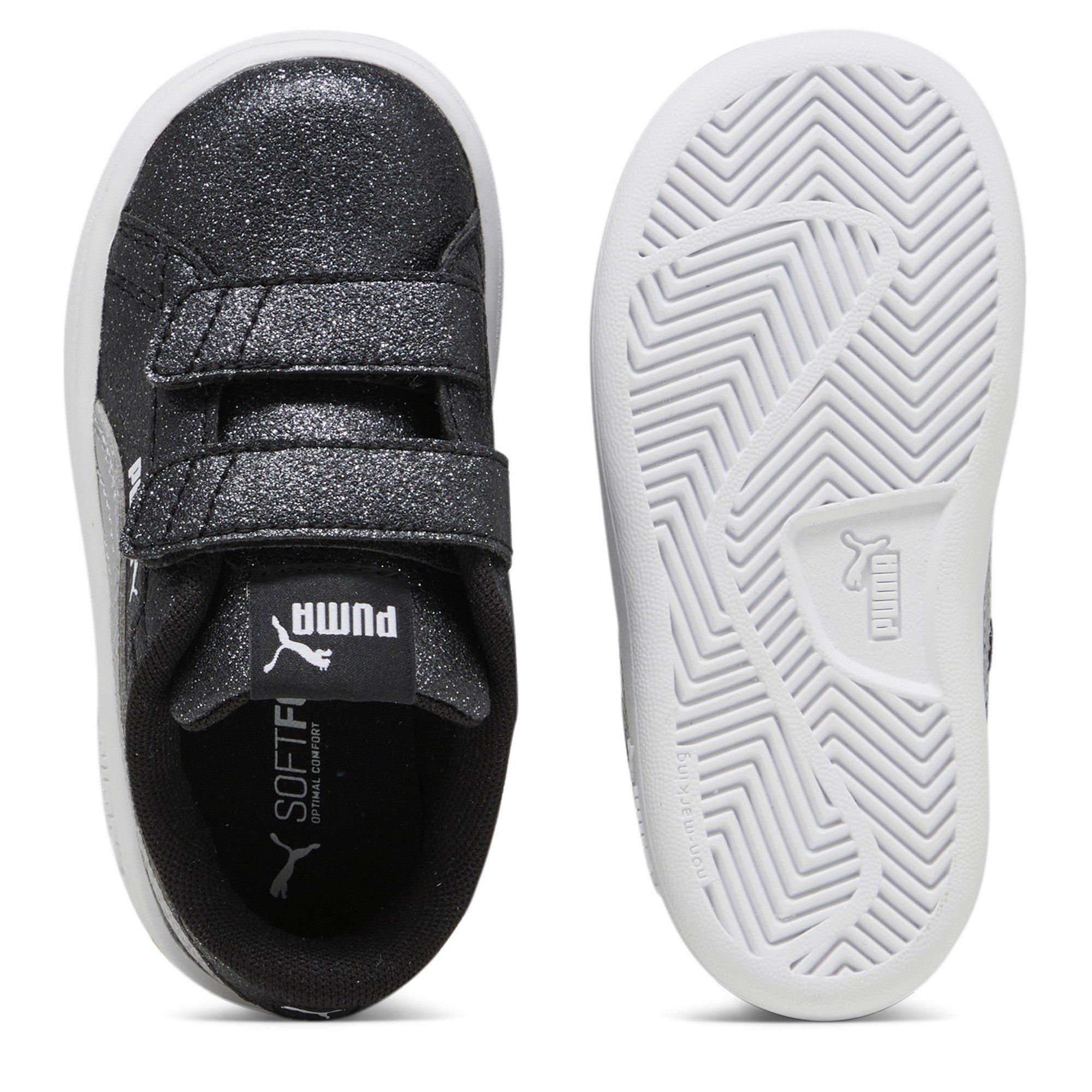 Nero/Argento - Puma - Smash 3.0 Glitz Glam V Infant Girl Trainers - 3