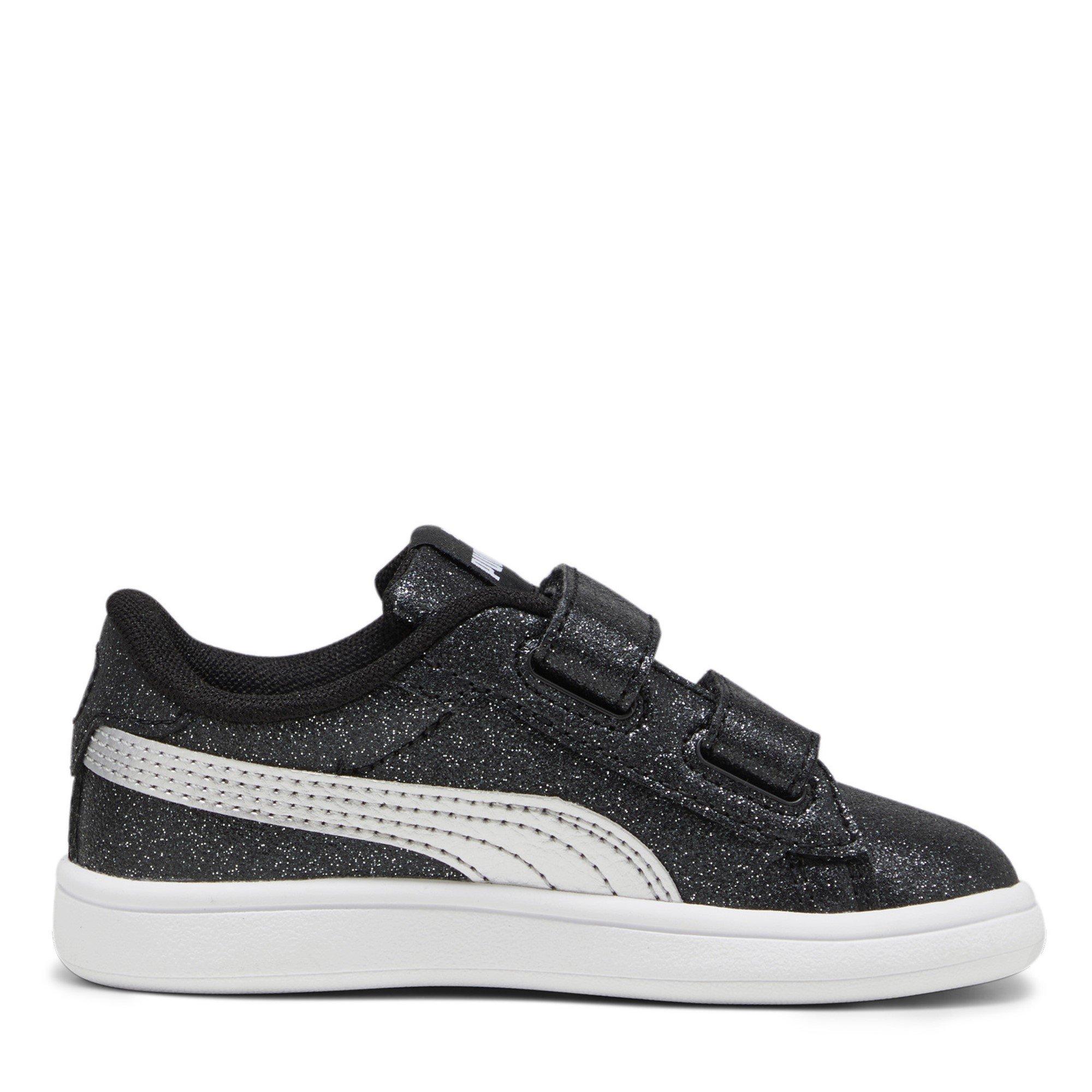 Nero/Argento - Puma - Smash 3.0 Glitz Glam V Infant Girl Trainers - 4