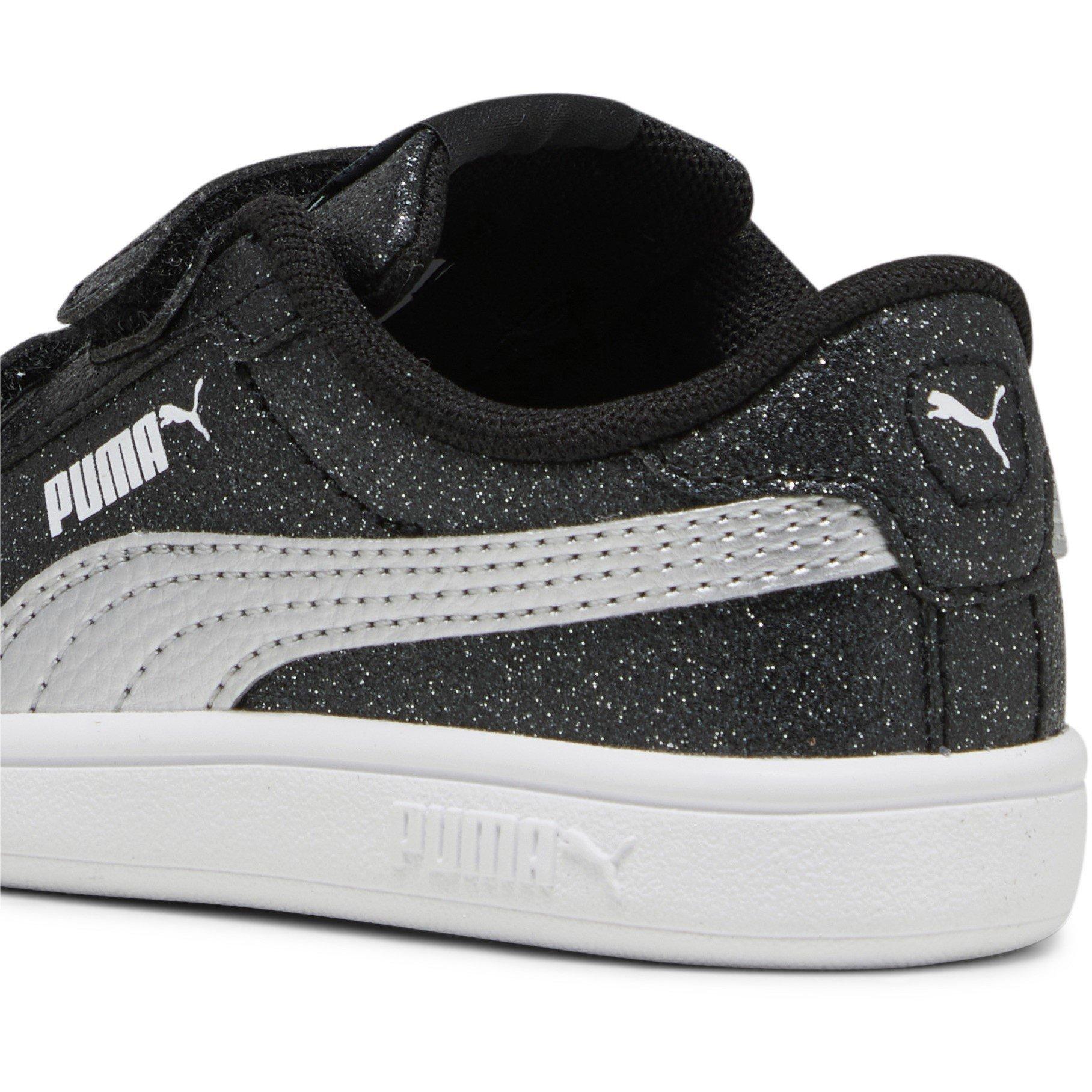 Nero/Argento - Puma - Smash 3.0 Glitz Glam V Infant Girl Trainers - 5
