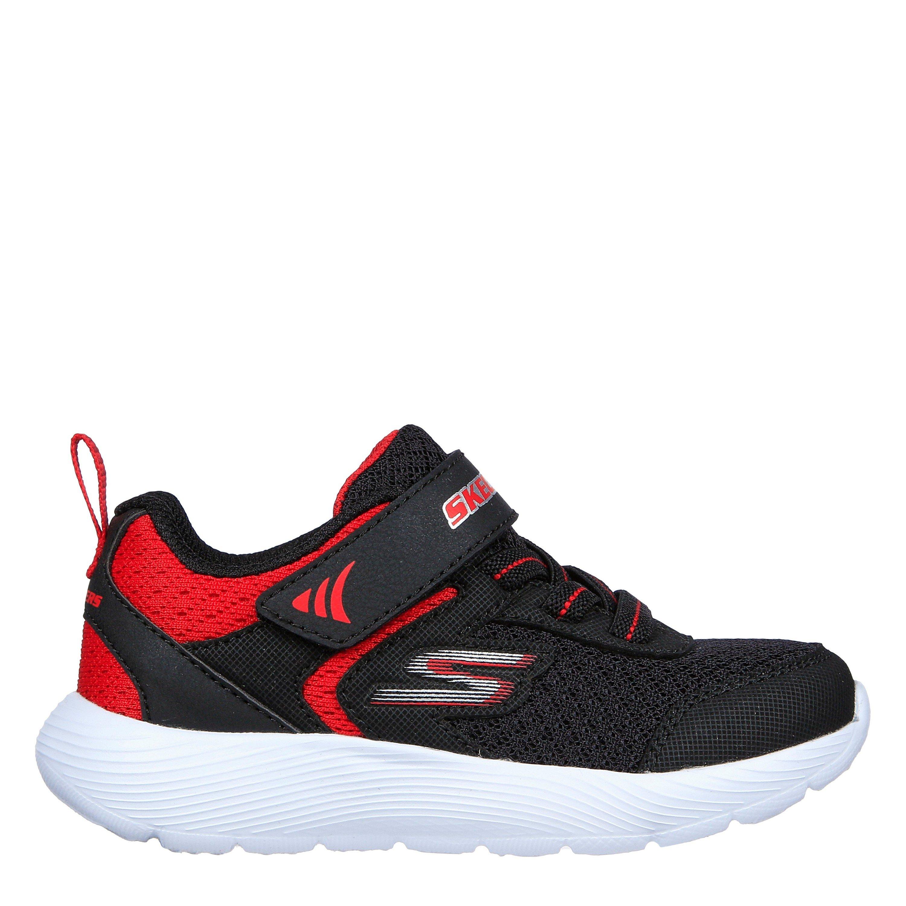 Black/Red - Skechers - Dyna-Lite Slip On Trainers Unisex Kids - 3