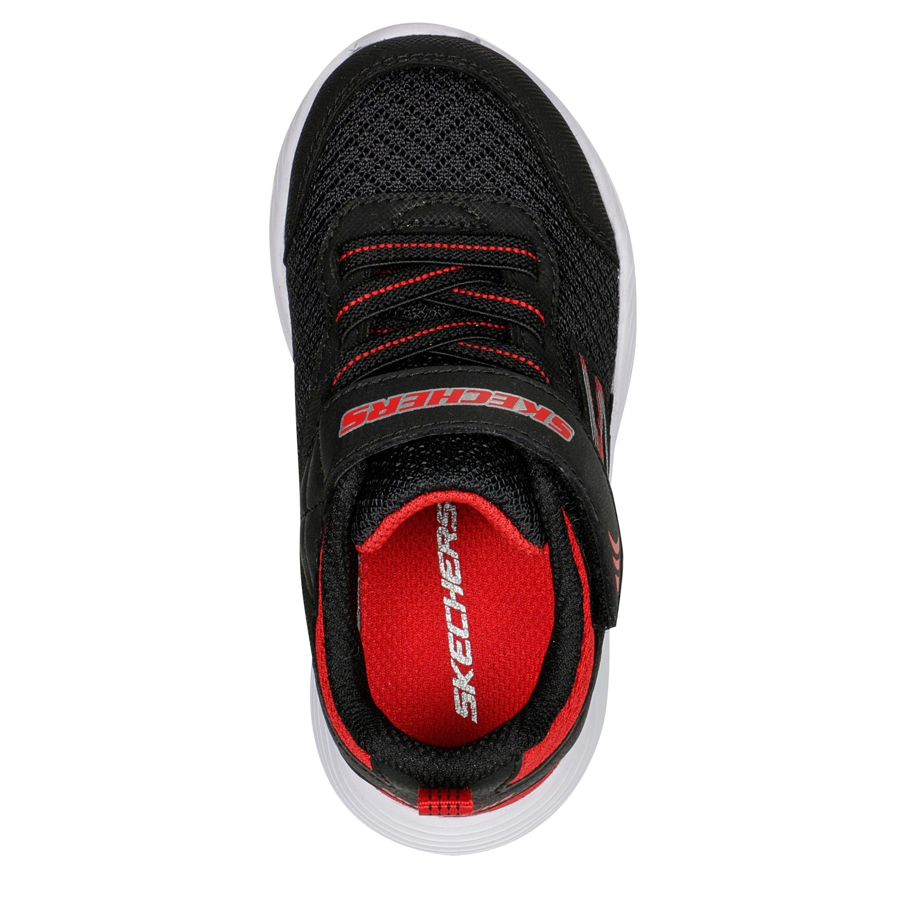 Black/Red - Skechers - Dyna-Lite Slip On Trainers Unisex Kids - 5
