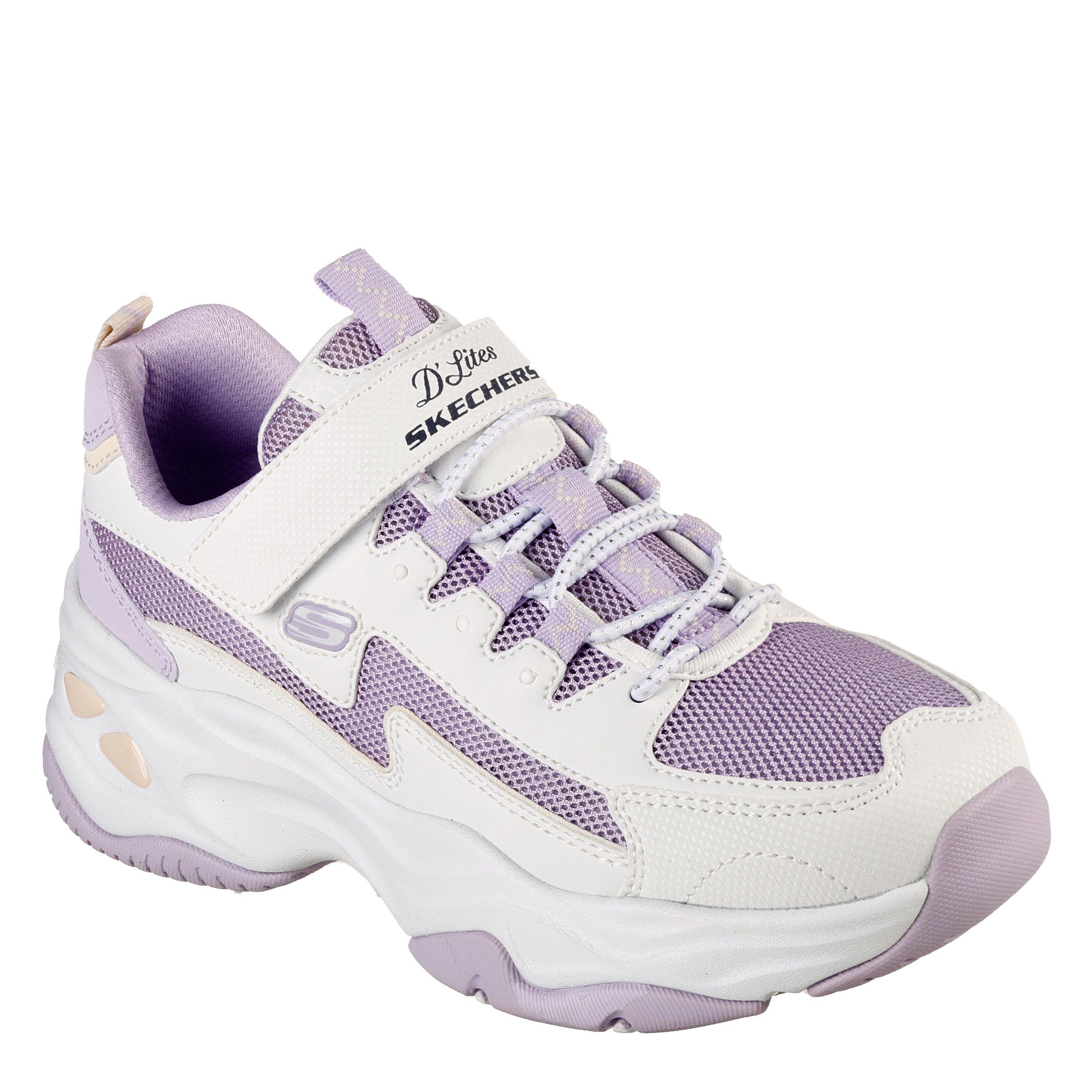 Skechers  Kids ' Chunky Trainers - White/Lavender - 1 (33.5)