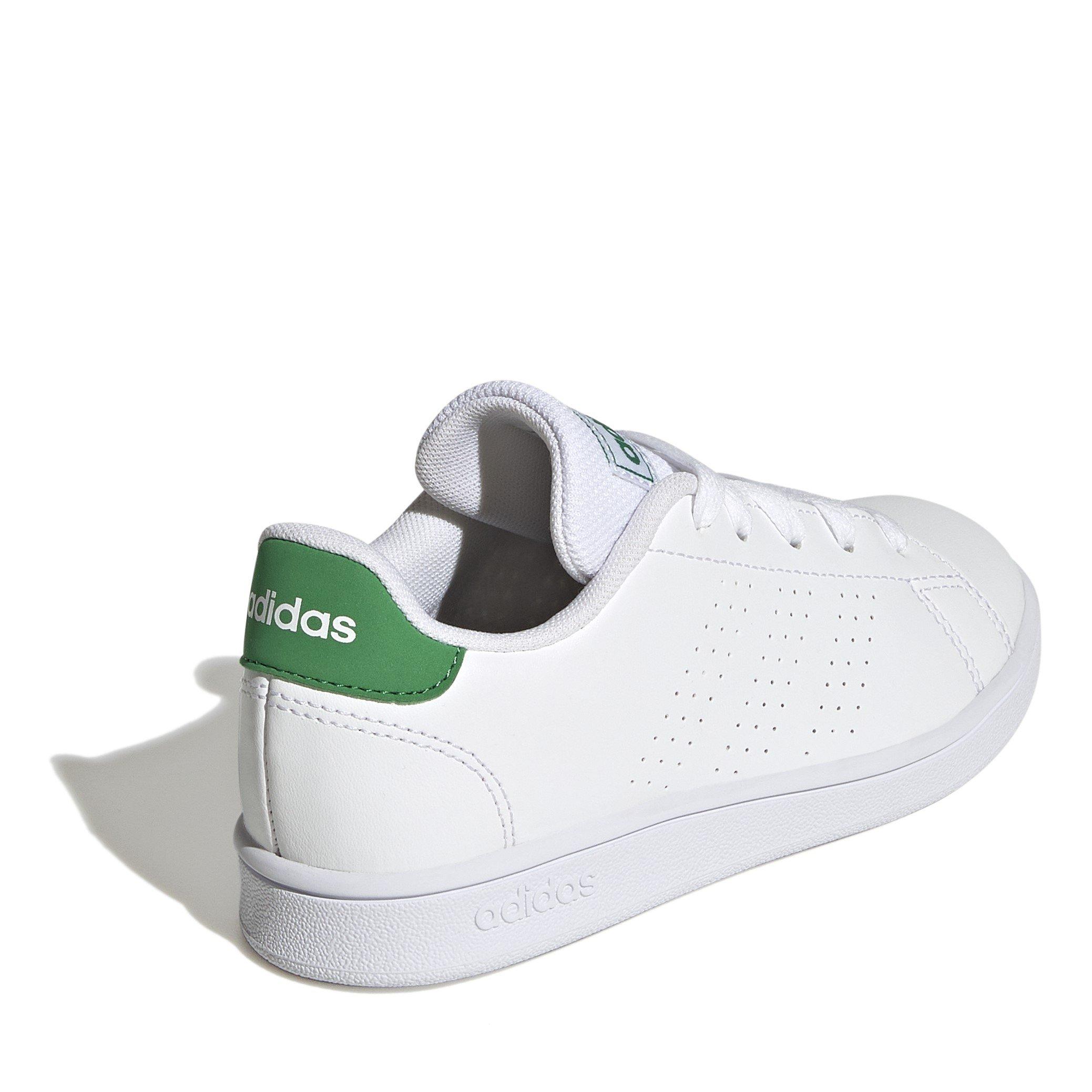 Wwht/Green - adidas - Advantage Lifestyle Court Lace Shoes Unisex Childrens - 4
