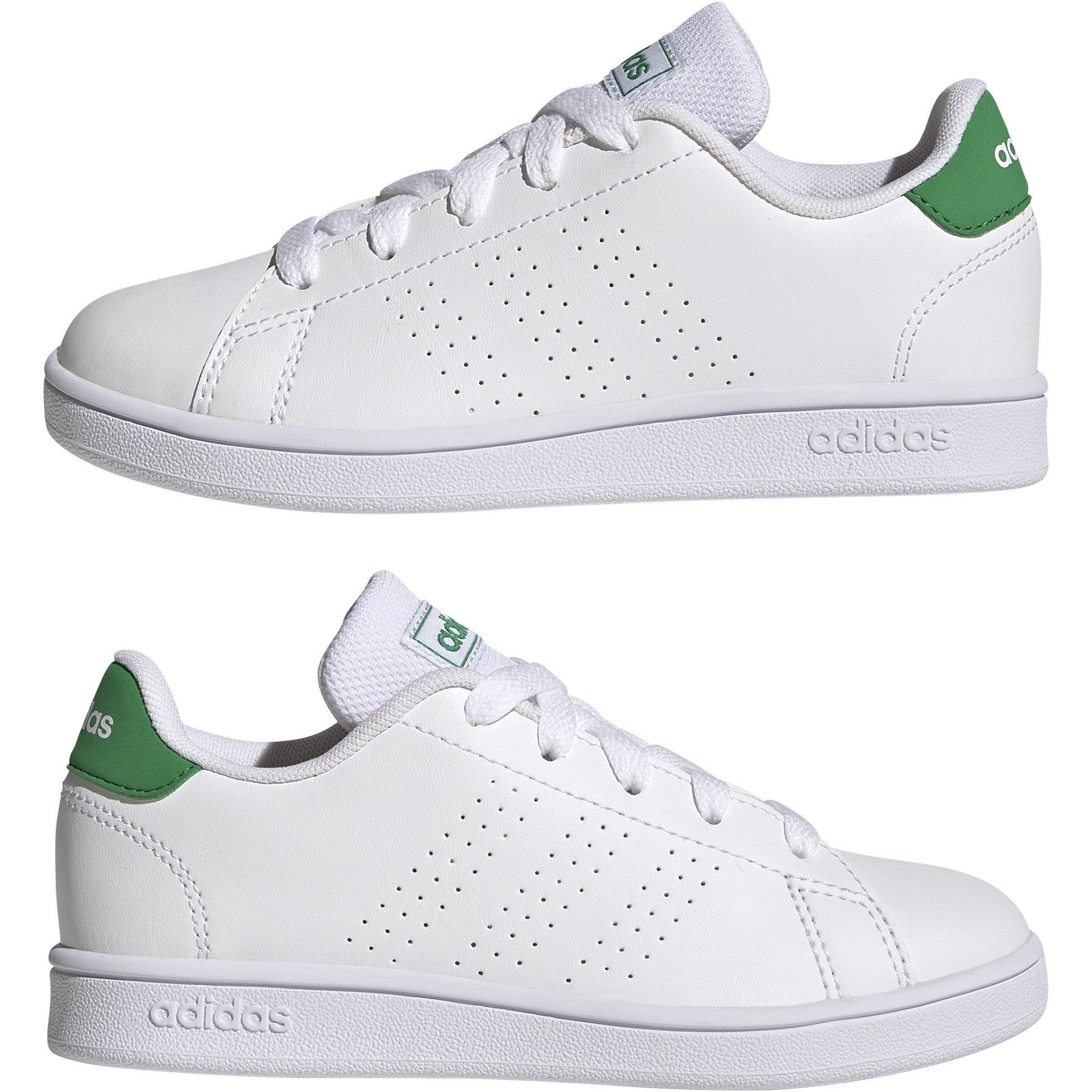 Wwht/Green - adidas - Advantage Lifestyle Court Lace Shoes Unisex Childrens - 9