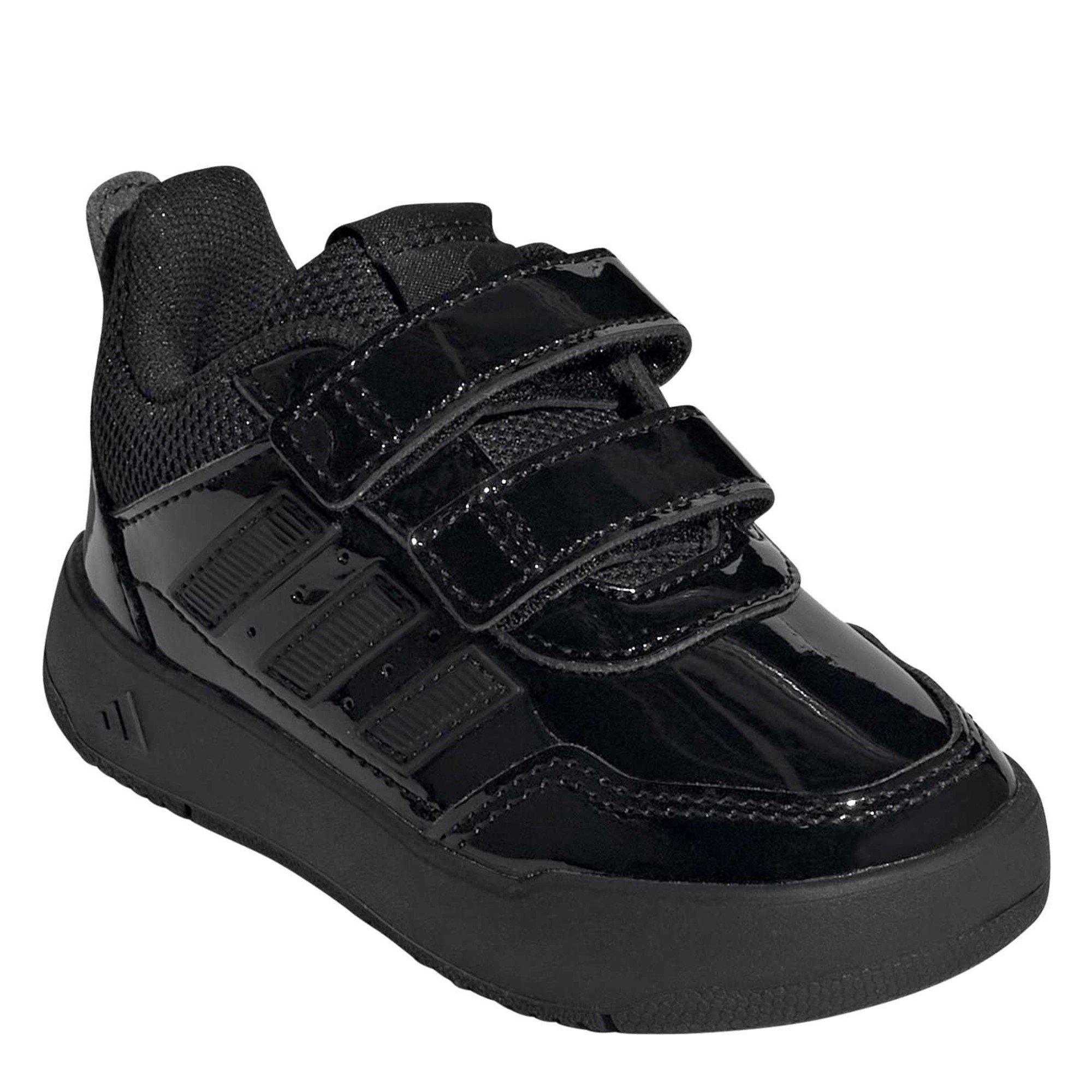 Black Patent - adidas - Tensaur Hook and Loop Shoes Infant Girls - 3
